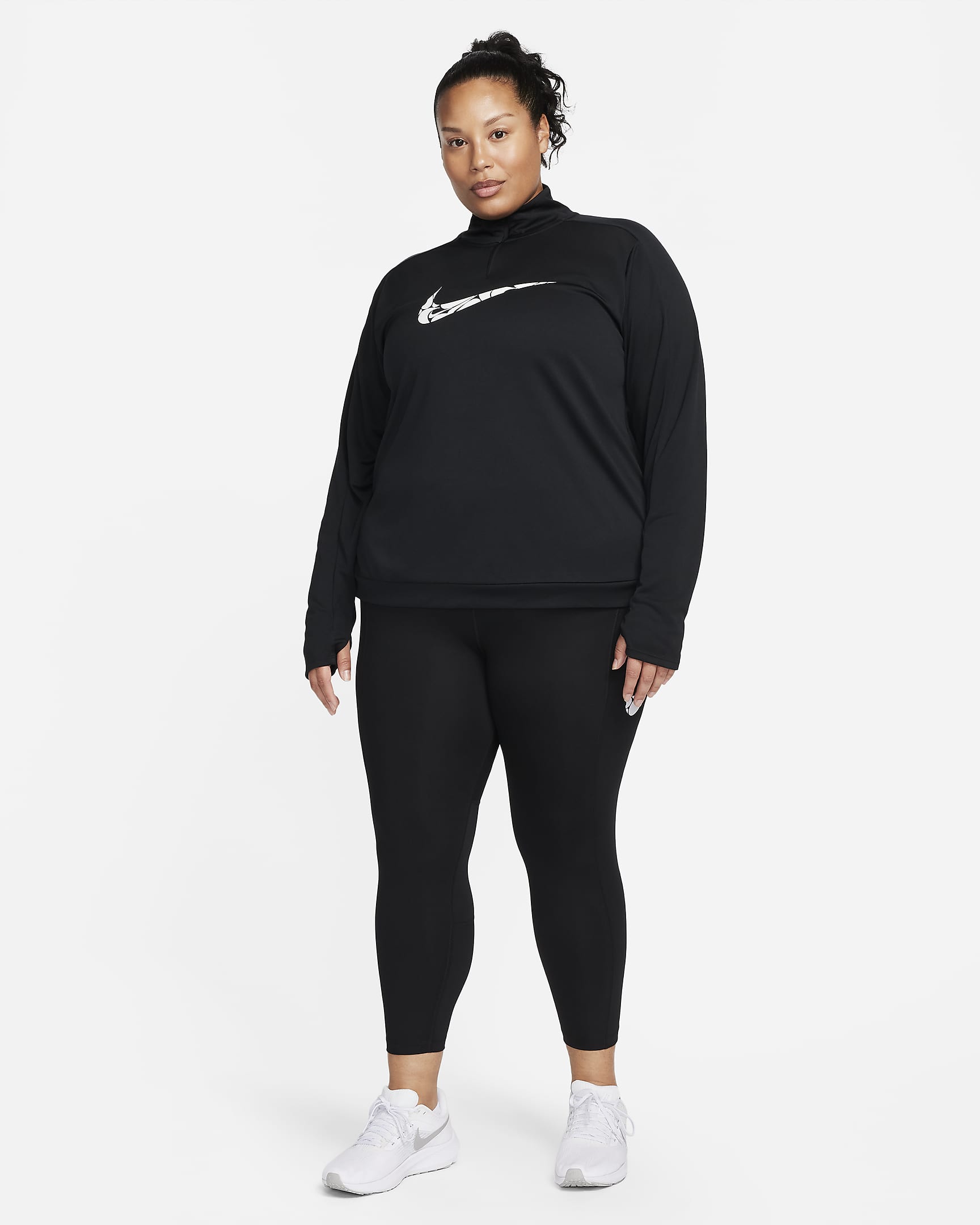 Nike Swoosh Women's Dri-FIT 1/4-Zip Mid Layer (Plus Size). Nike DK