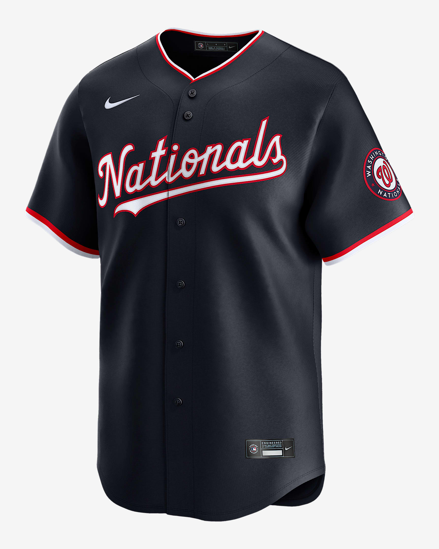 Jersey Nike Dri-FIT ADV de la MLB Limited para hombre James Wood Washington Nationals - Azul marino