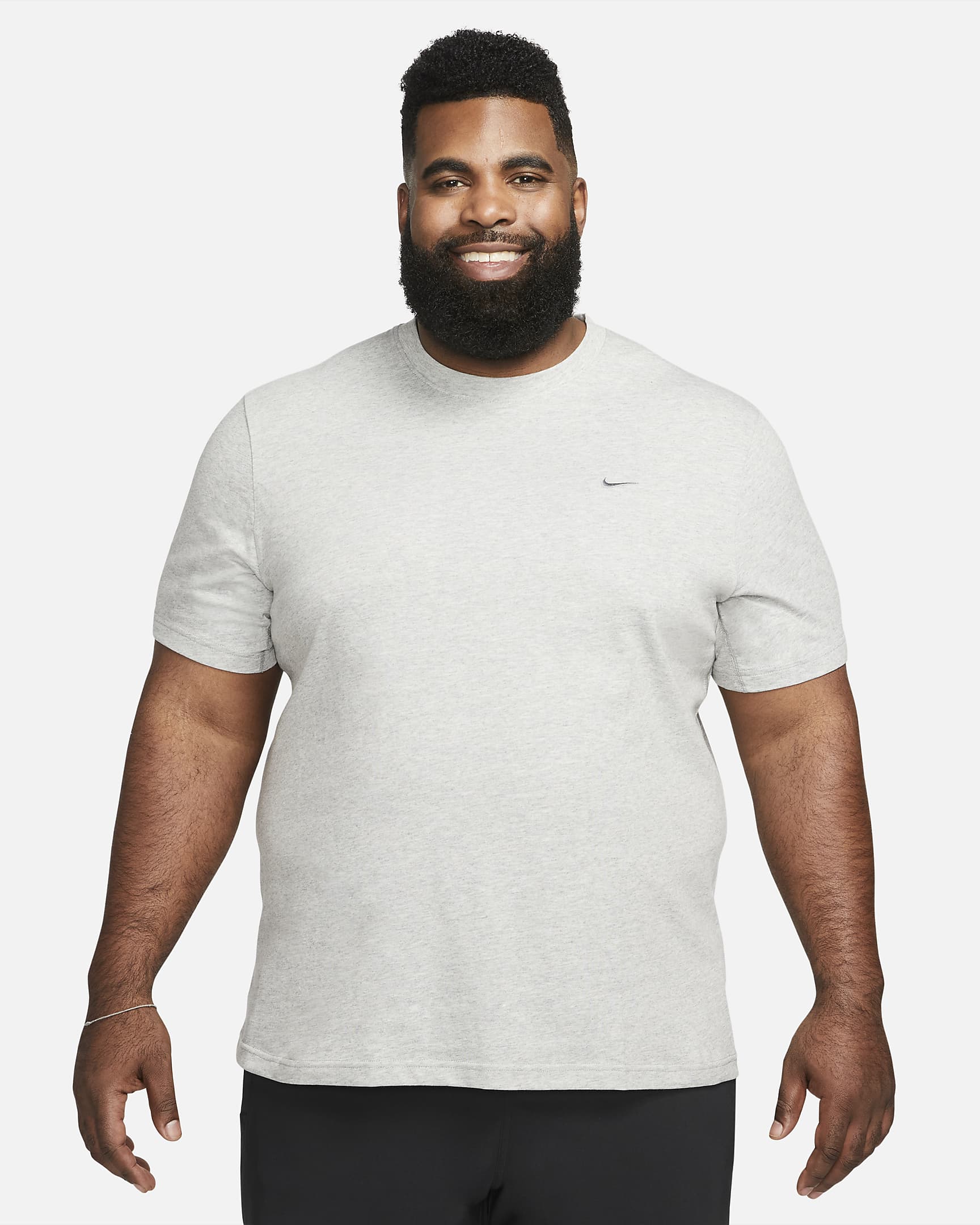 Nike Primary Dri-FIT kortermet allsidig overdel til herre - Dark Grey Heather/Heather/Smoke Grey