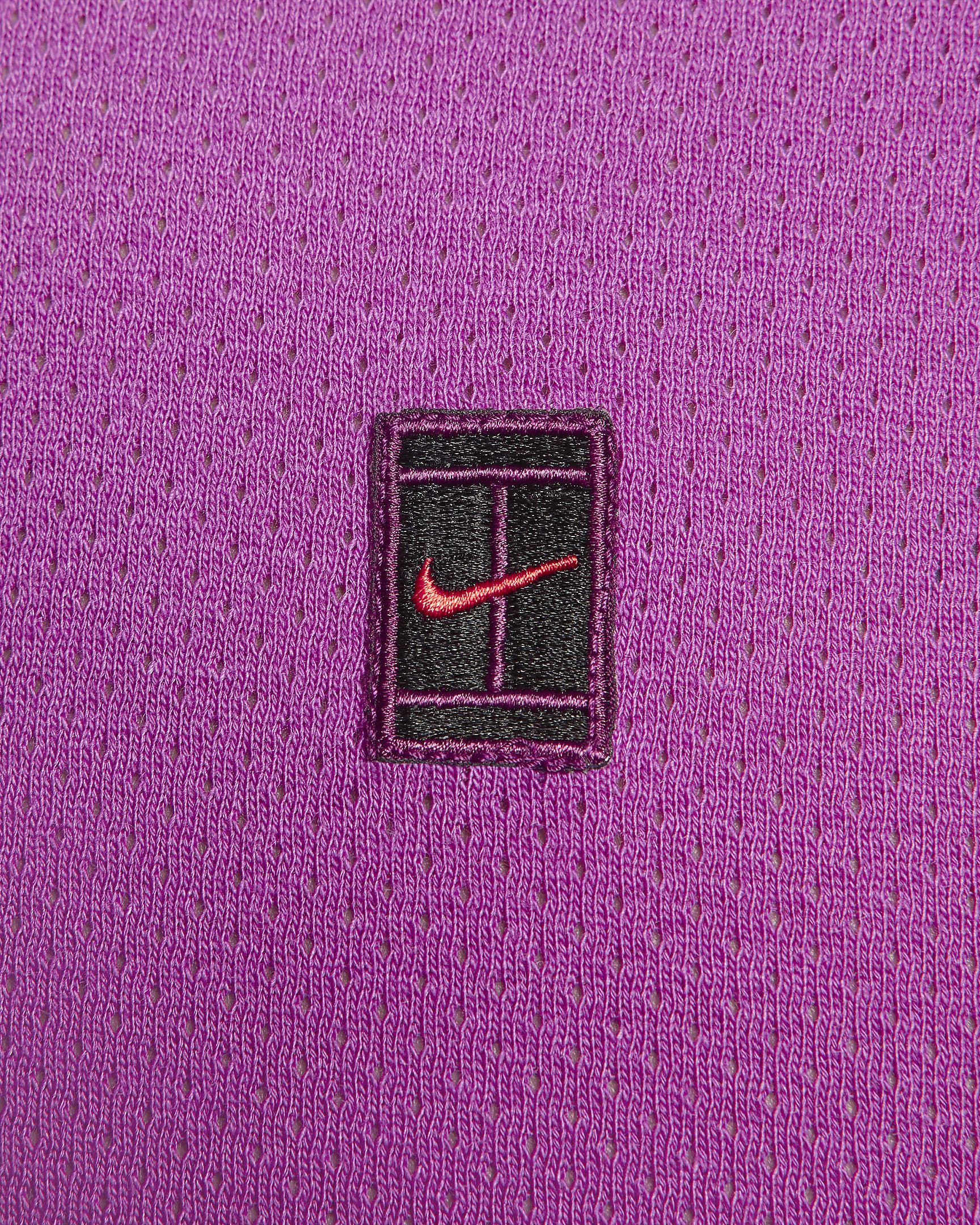 NikeCourt Heritage Kurzarm-Tennisoberteil für Herren - Hot Fuchsia/Sangria