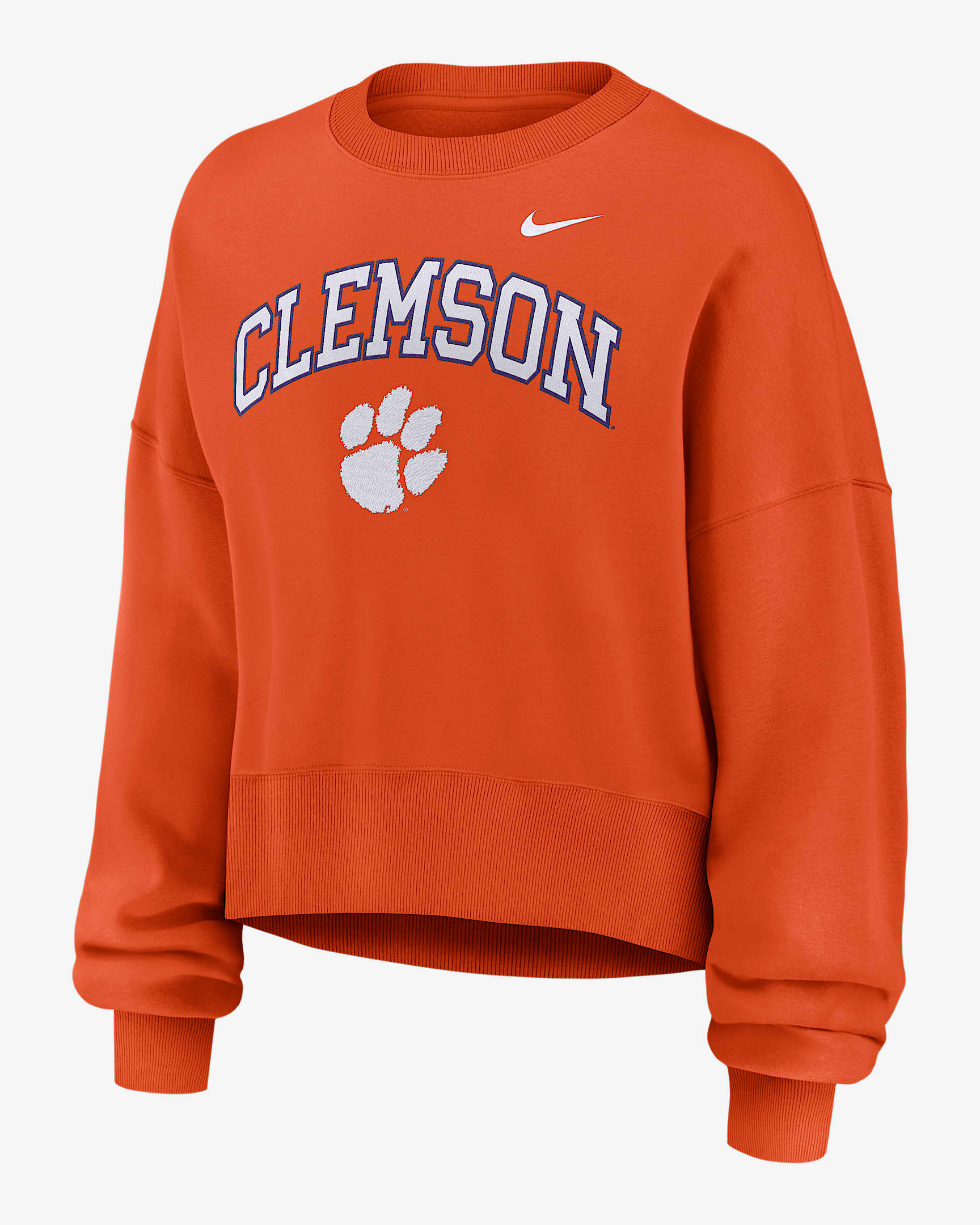 Clemson Phoenix Arch Women's Nike College Pullover Crew - Orange