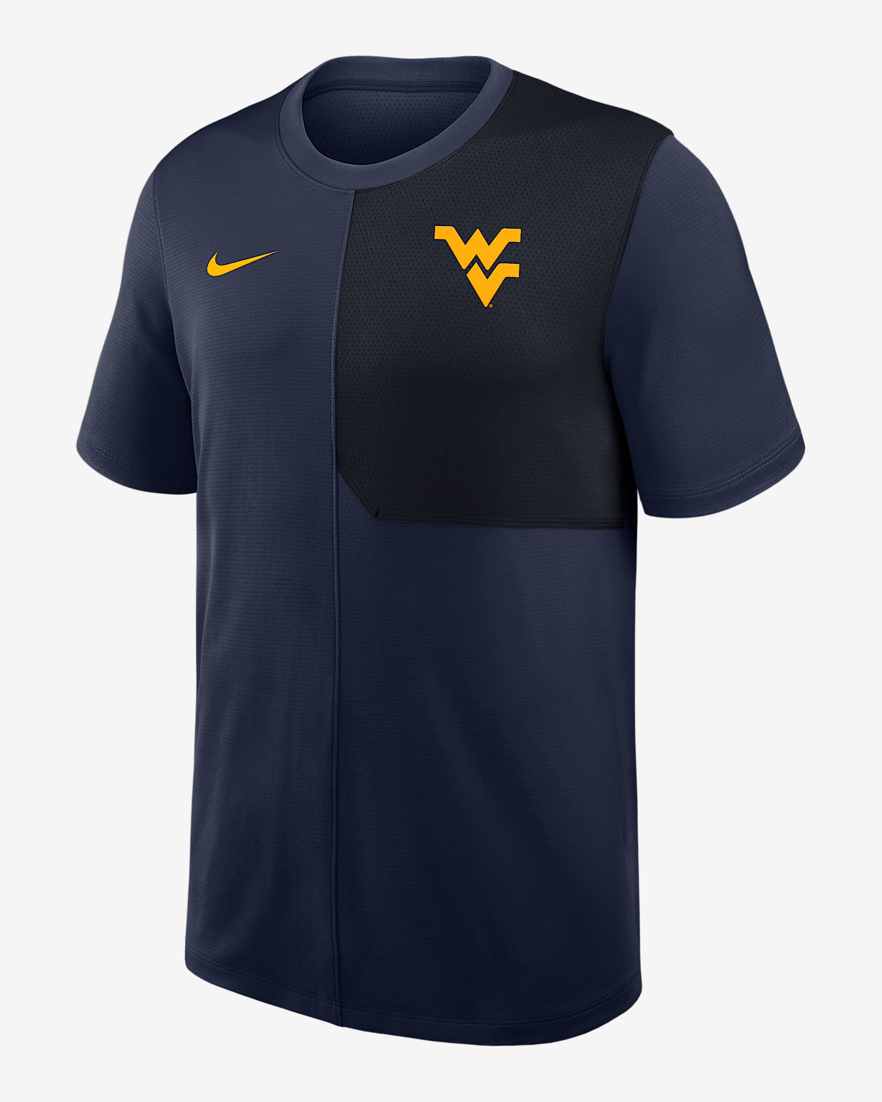 West Virginia Sideline Coach Men's Nike Dri-FIT College Top - Navy
