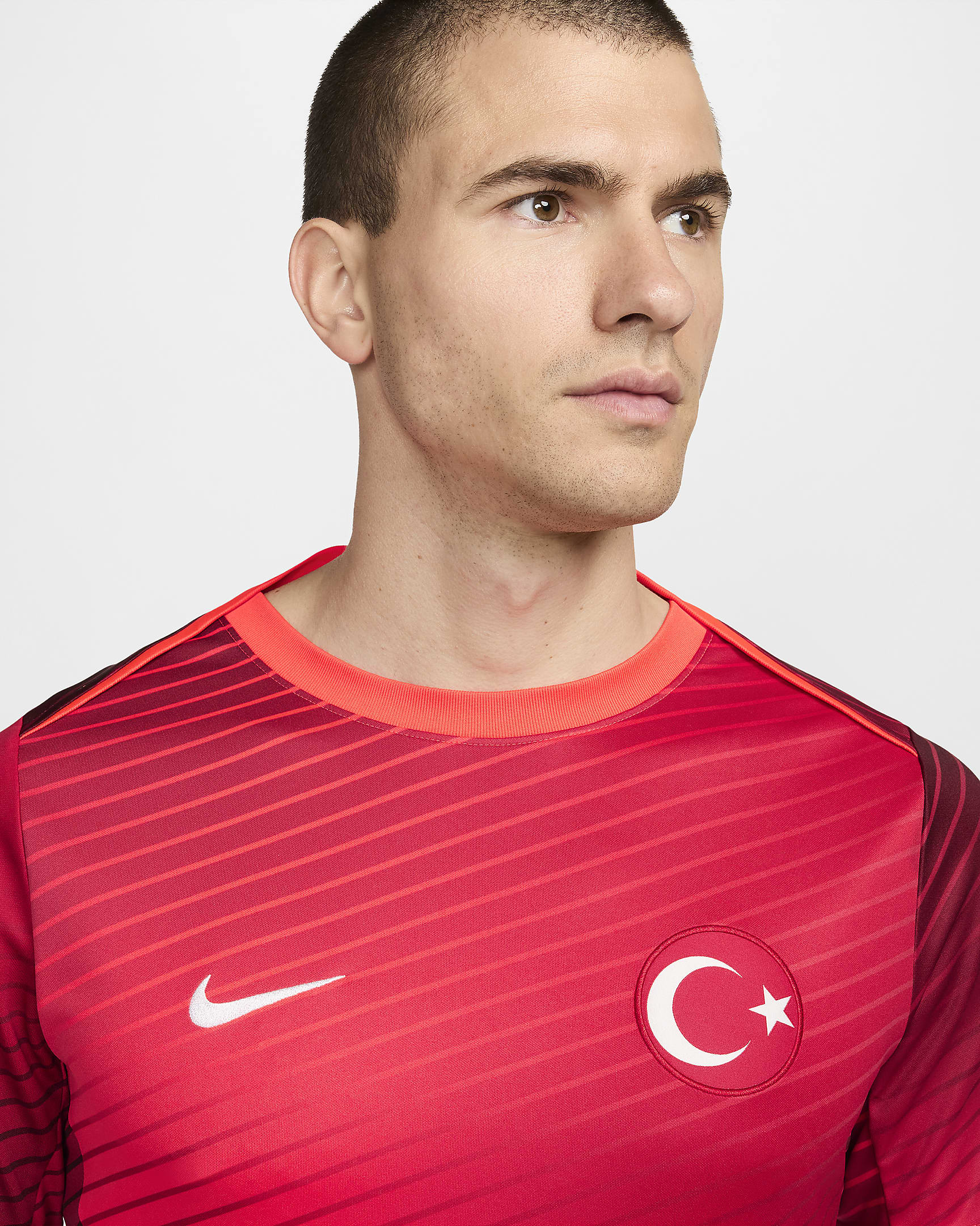 Türkei Academy Pro Nike Dri-FIT Kurzarm-Fußballoberteil für Herren - Sport Red/Dark Team Red/Bright Crimson/Weiß