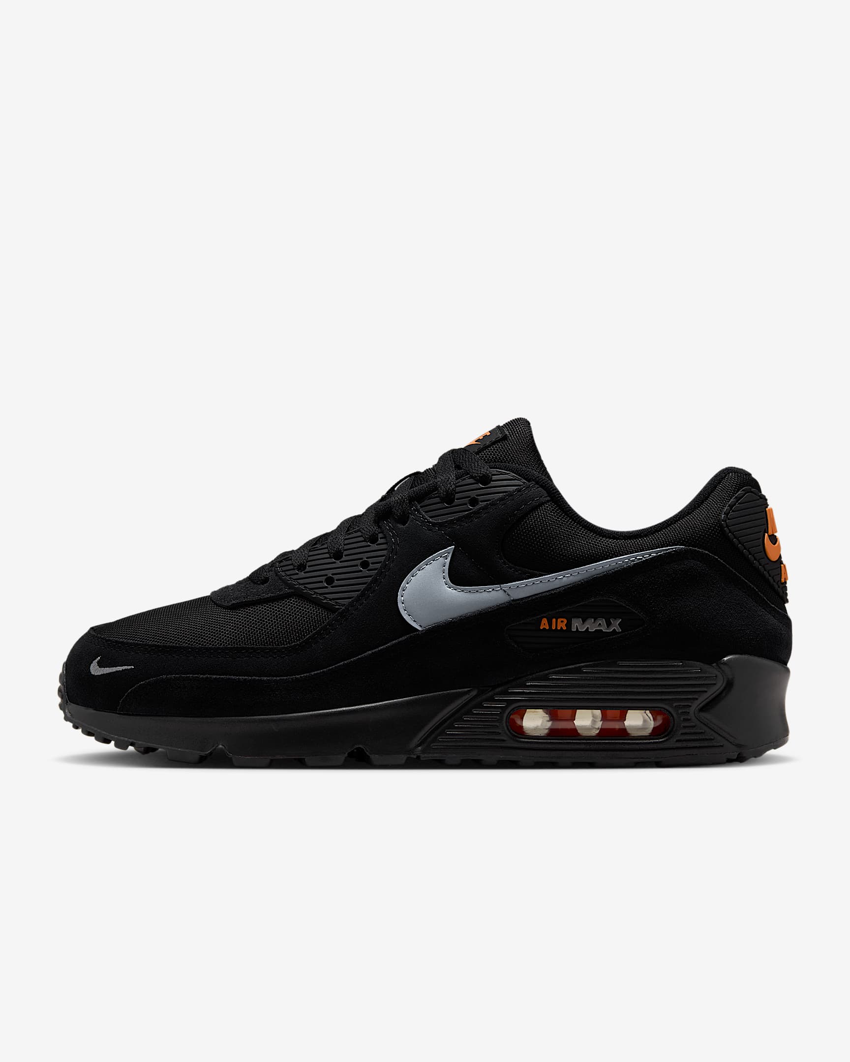 Nike Air Max 90 Men's Shoes - Black/Total Orange/Metallic Cool Grey