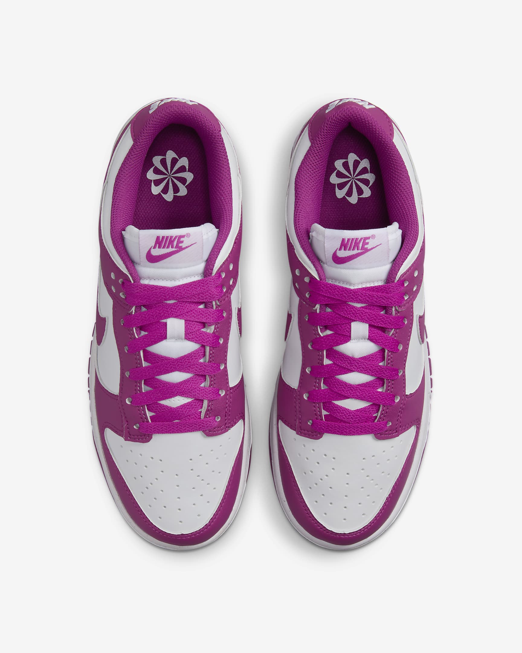 Buty damskie Nike Dunk Low - Biel/Hot Fuchsia