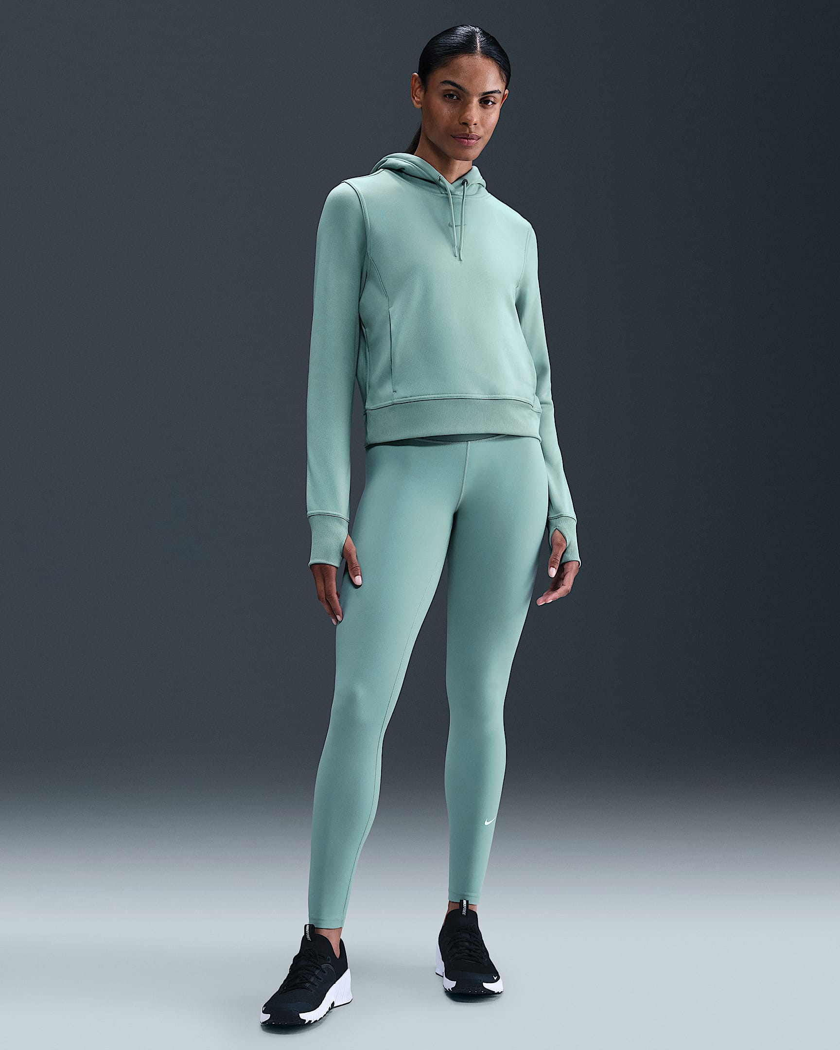 Leggings de cintura subida a todo o comprimento Nike One para mulher - Cannon/Branco