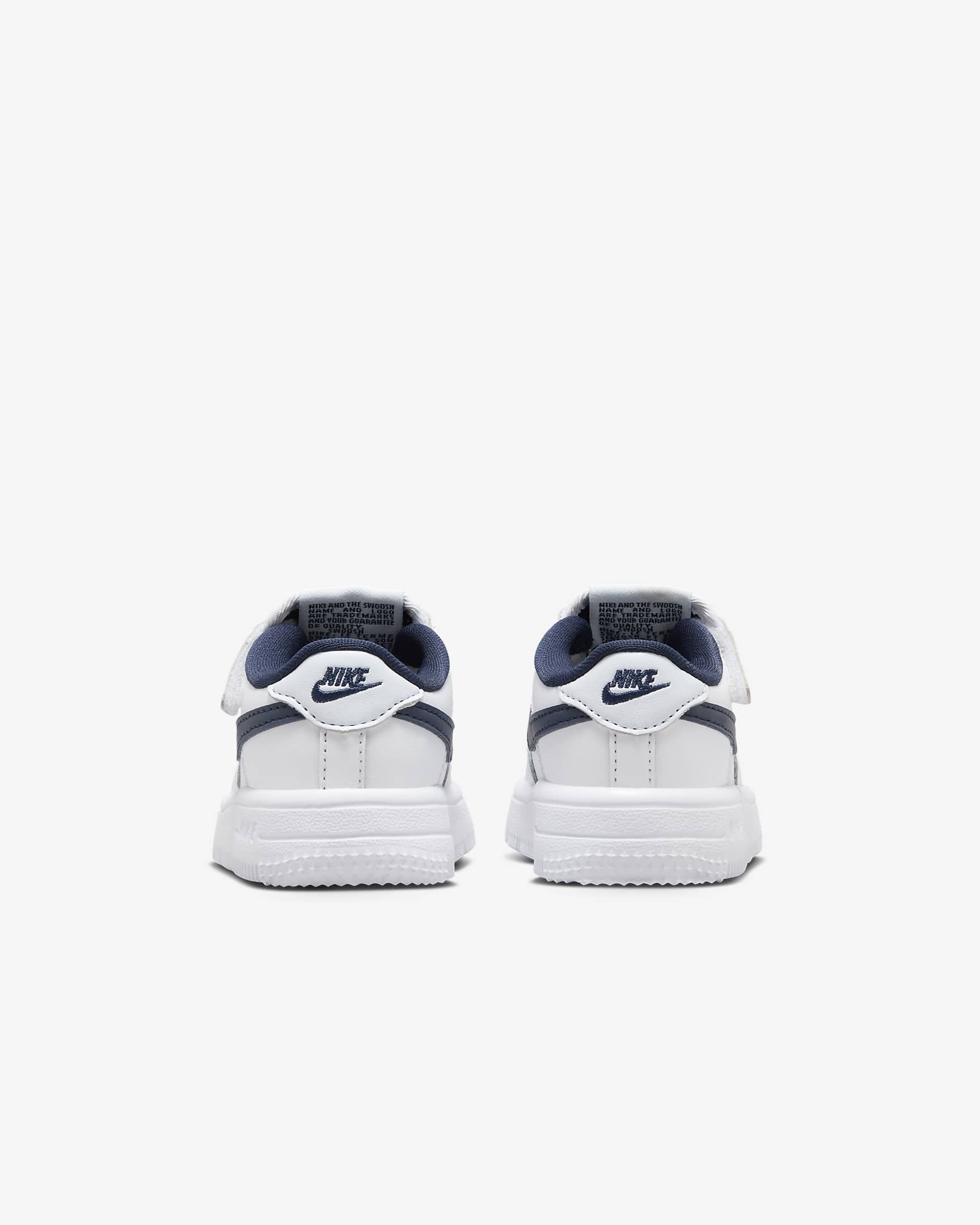 Nike Force 1 低筒 EasyOn 嬰幼兒鞋款 - 白色/Football Grey/Midnight Navy