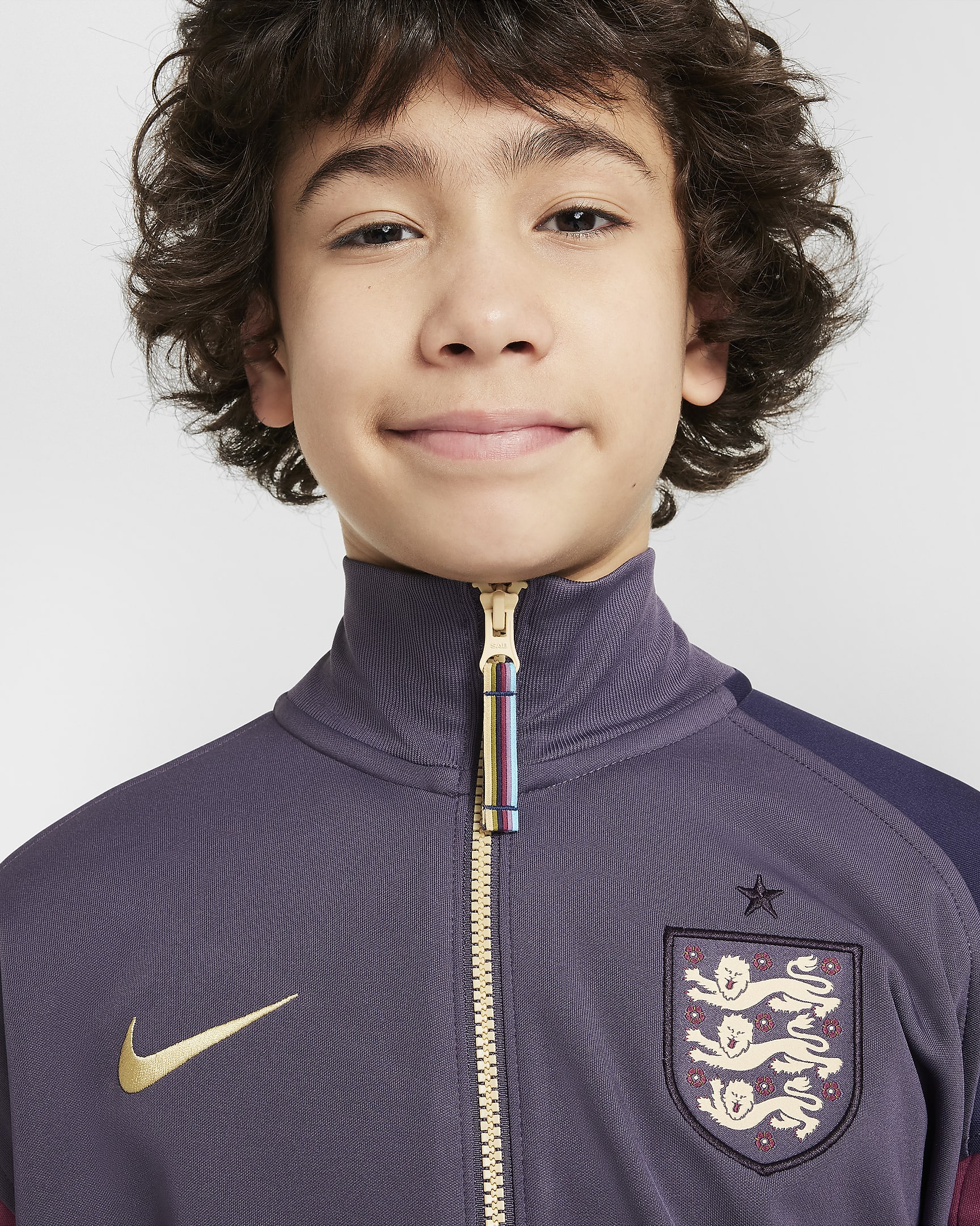 Veste de foot nationale Nike Dri-FIT Angleterre Academy Pro Extérieur pour ado - Dark Raisin/Purple Ink/Sesame