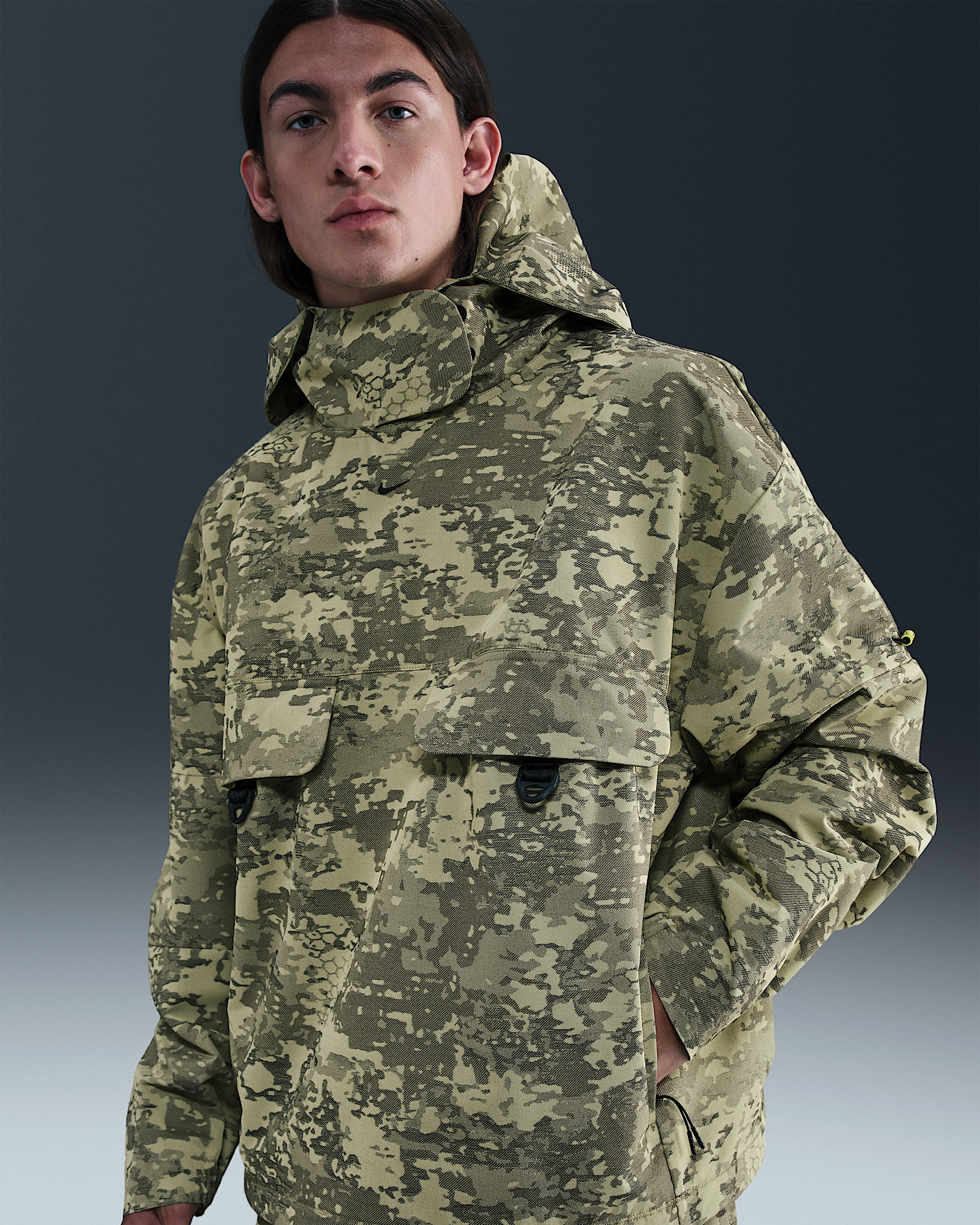 Nike Tech Men's Woven CORDURA® Jacket - Neutral Olive/Black