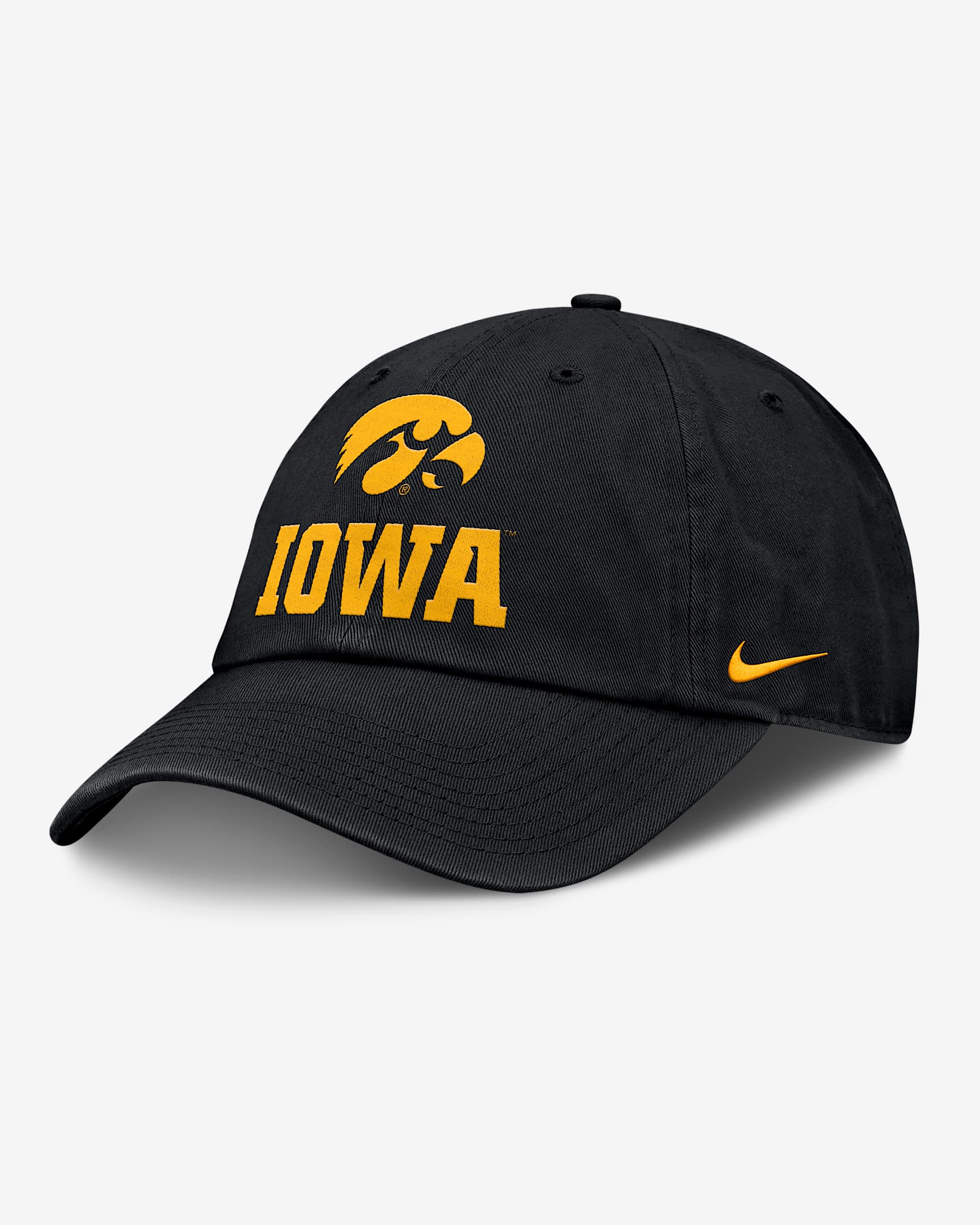 Iowa Sideline Club Gameday Men's Nike College Adjustable Hat - Black