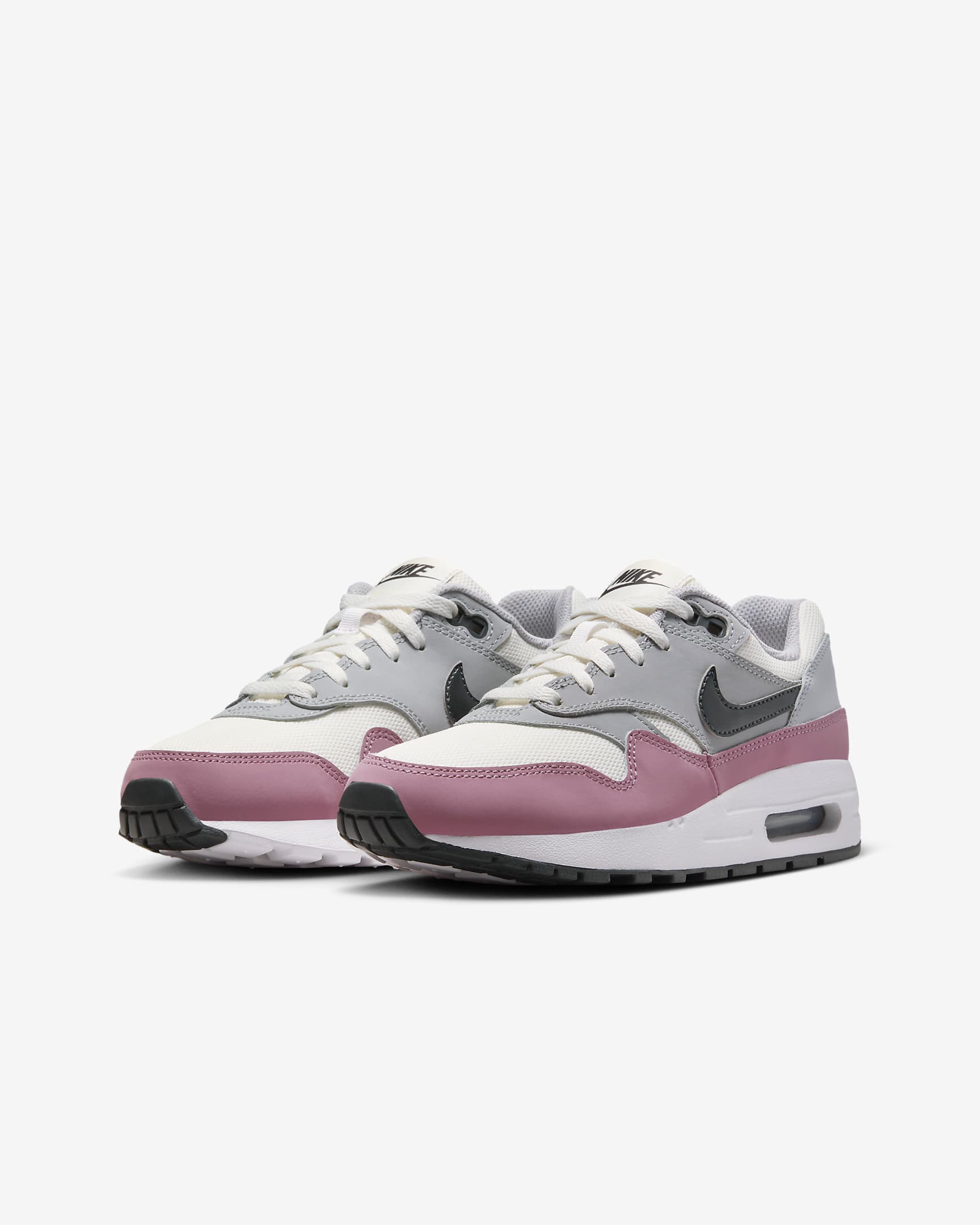 Chaussure Air Max 1pour ado - Summit White/Wolf Grey/Blanc/Dark Smoke Grey