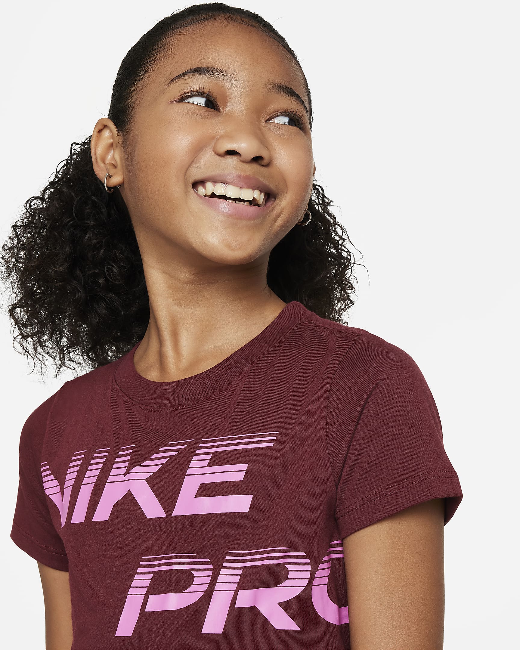 Nike Pro Older Kids' (Girls') DriFIT Cropped TShirt. Nike ID