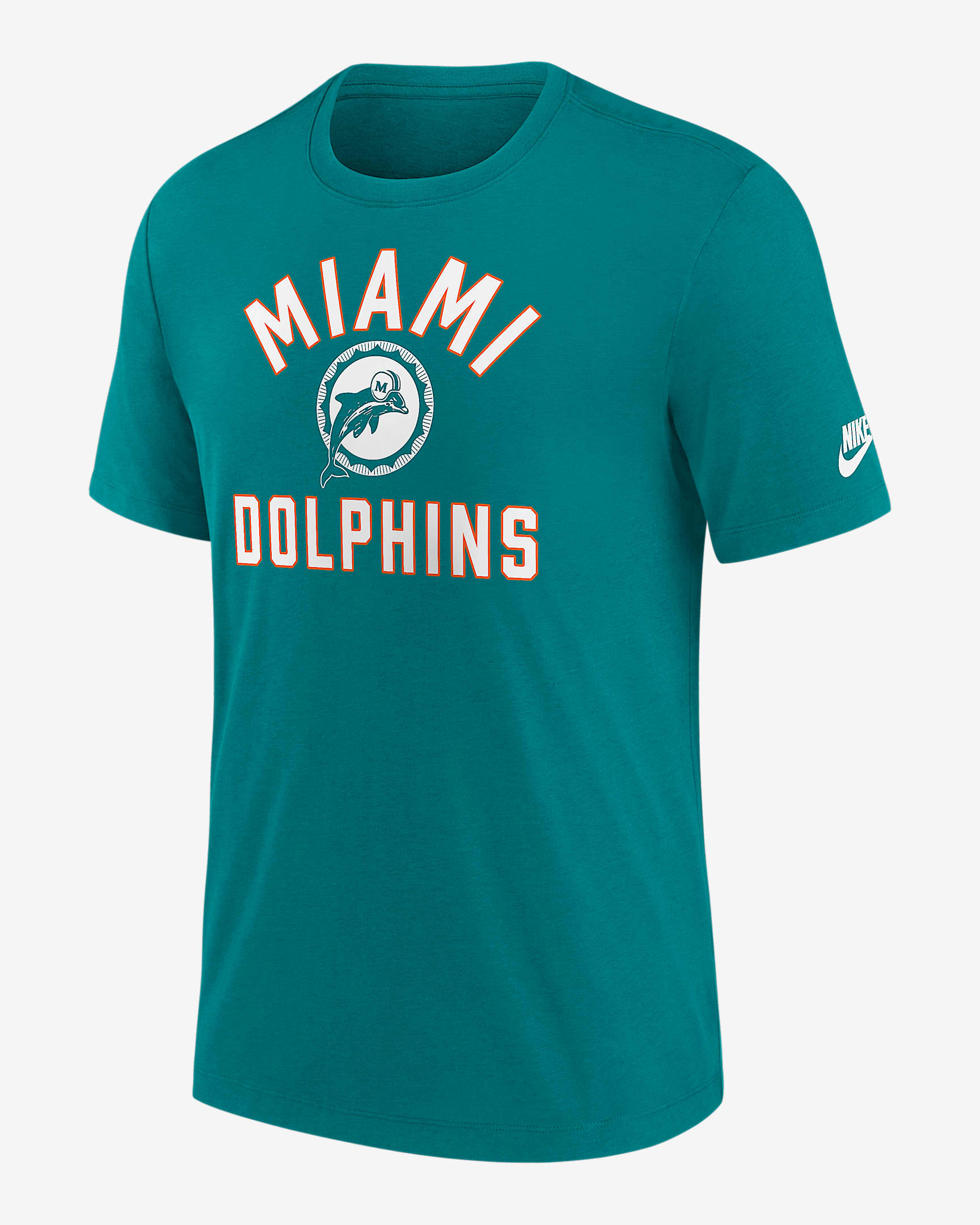 Playera Nike de la NFL para hombre Miami Dolphins Favorable Timeline - Agua