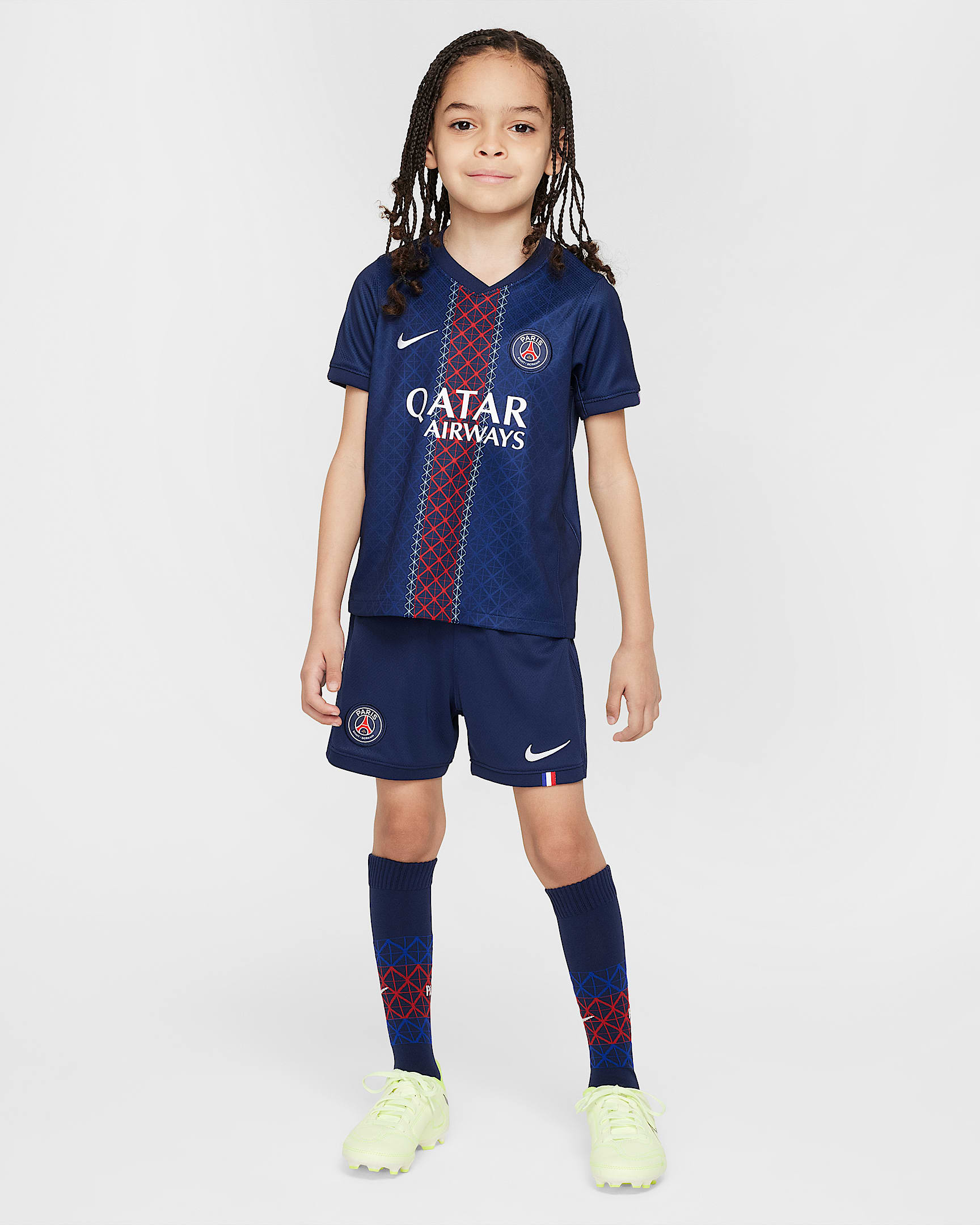 Primera equipación Stadium París Saint-Germain 2025/26 Equipación de tres piezas Replica Nike Football - Niño/a pequeño/a - Midnight Navy/Midnight Navy/Blanco