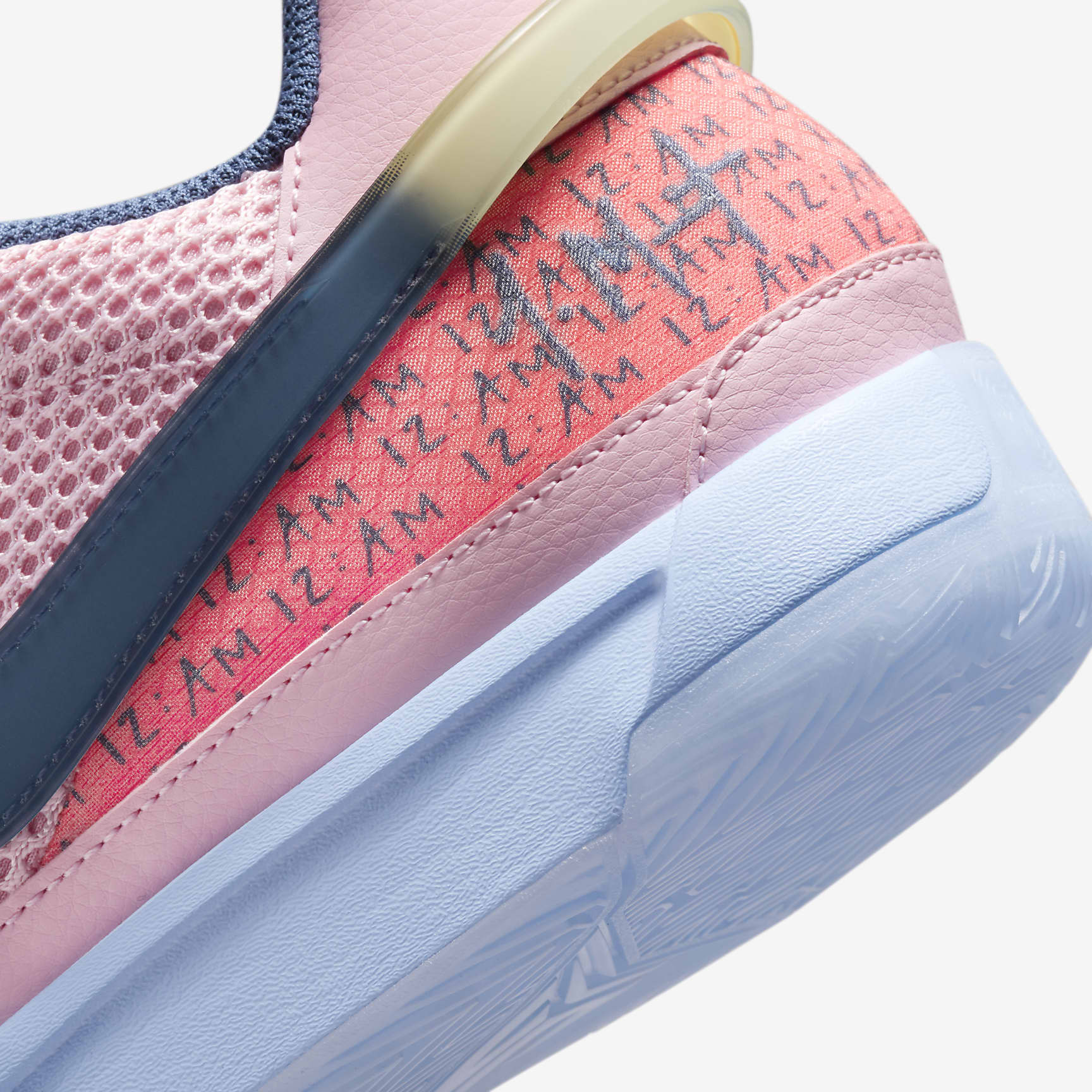 JA 1 'Wet Cement' EP Basketball Shoes - Medium Soft Pink/Cobalt Bliss/Citron Tint/Diffused Blue