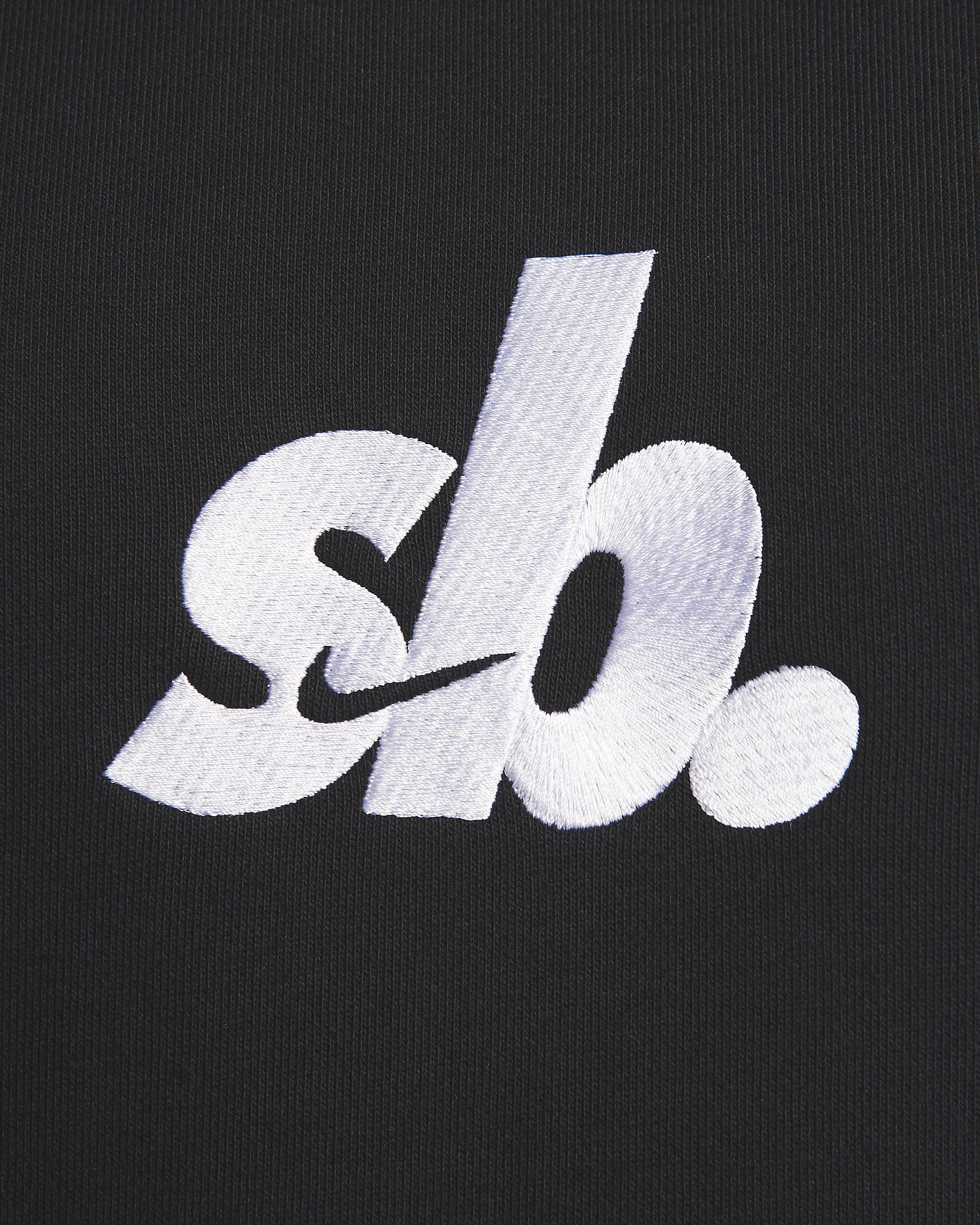 Hoodie pullover de skateboard em lã cardada Nike SB - Preto/Branco