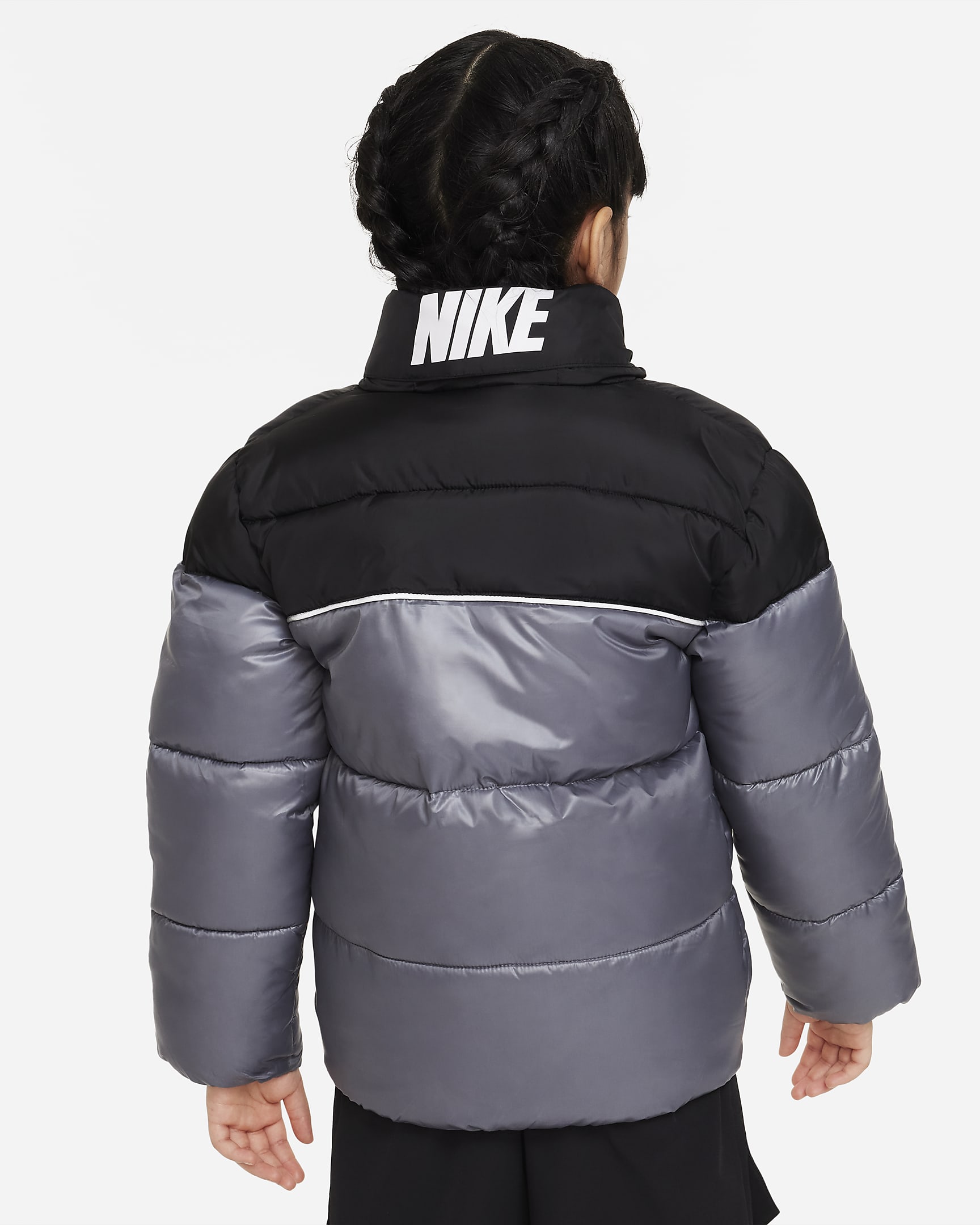 Nike Colorblock Puffer Jacket Little Kids Jacket - Black