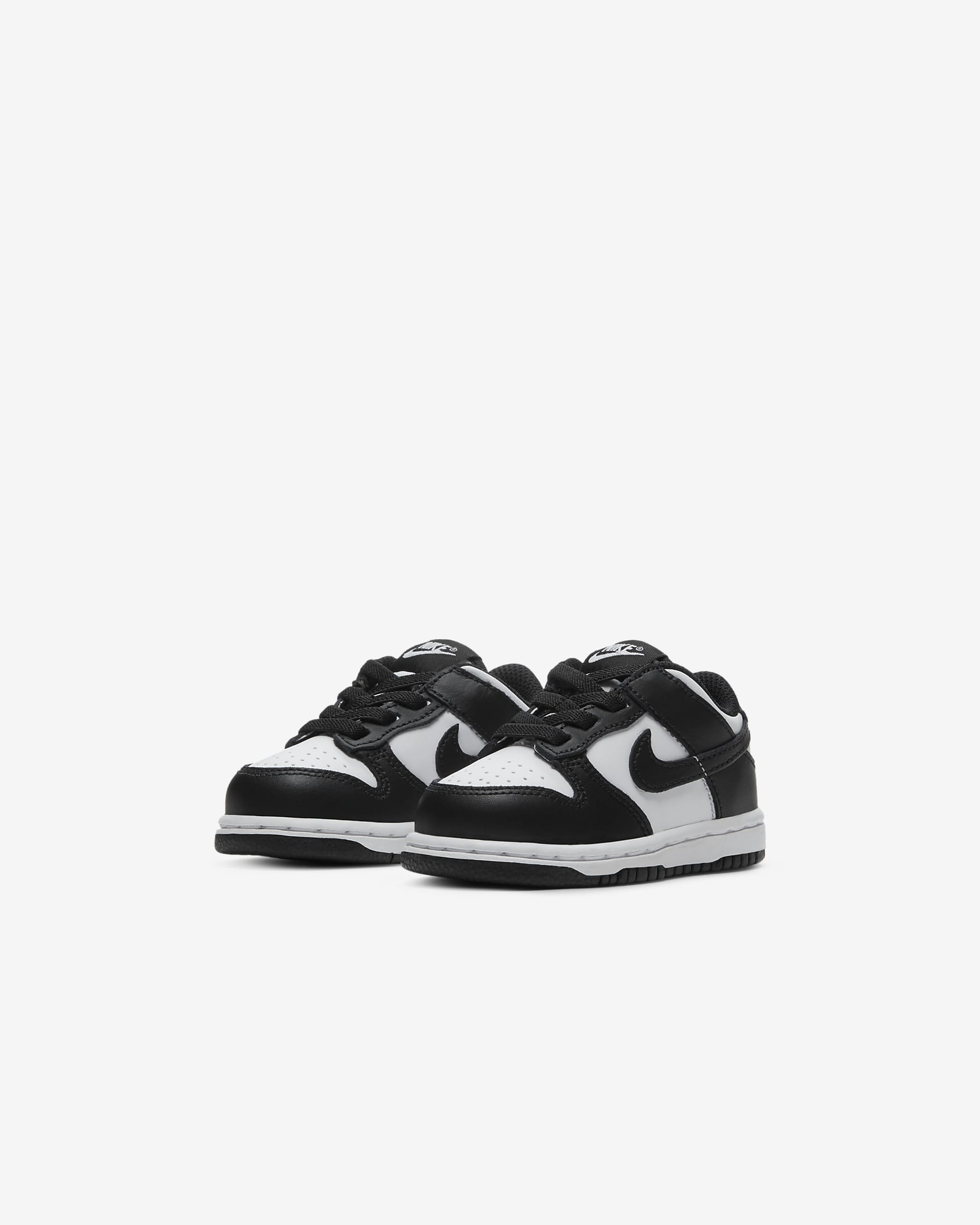 Nike Dunk Low-sko til babyer/småbørn - hvid/hvid/sort