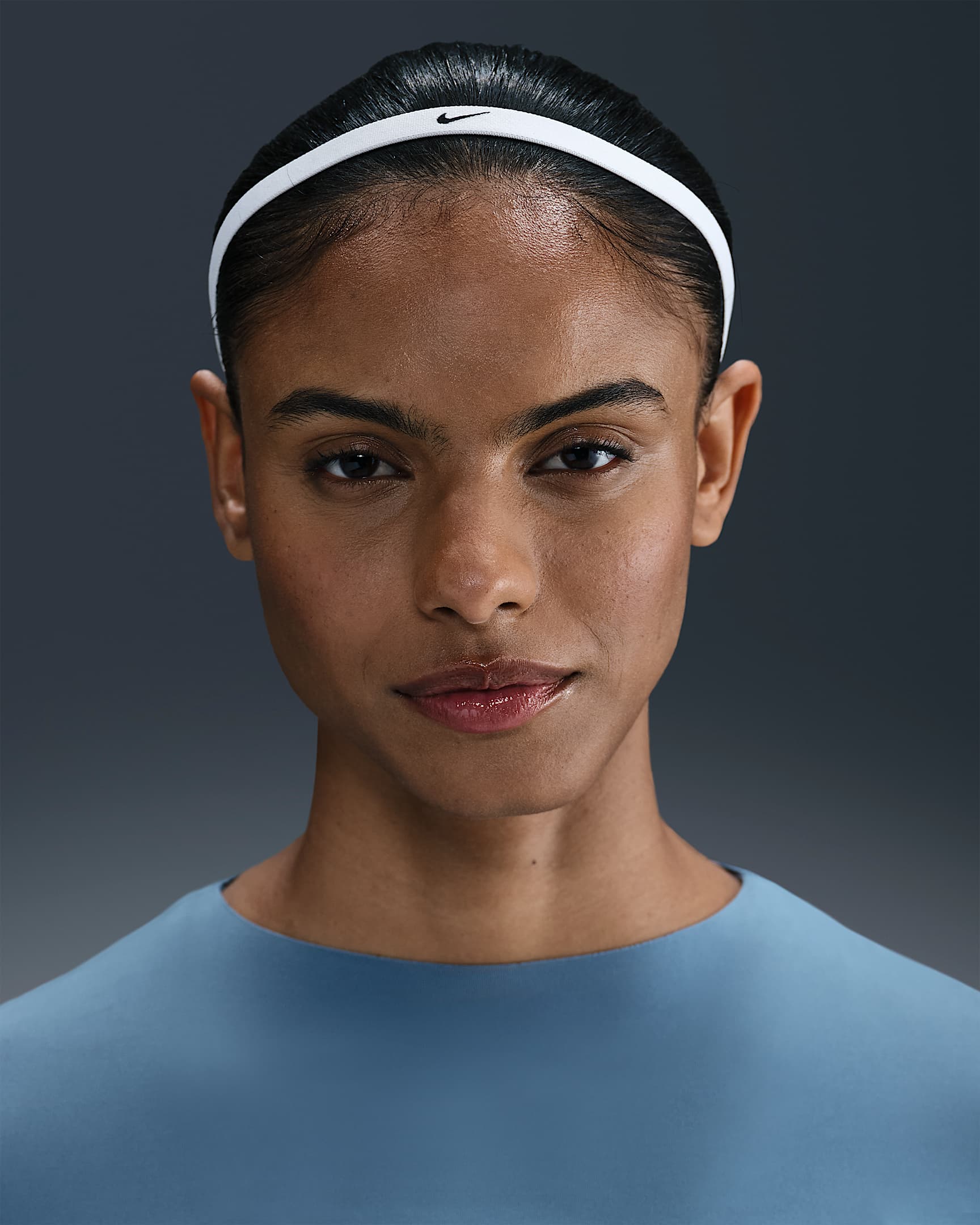 Fitas para o cabelo Nike Flex (conjunto de 6) - Branco/Preto/Branco