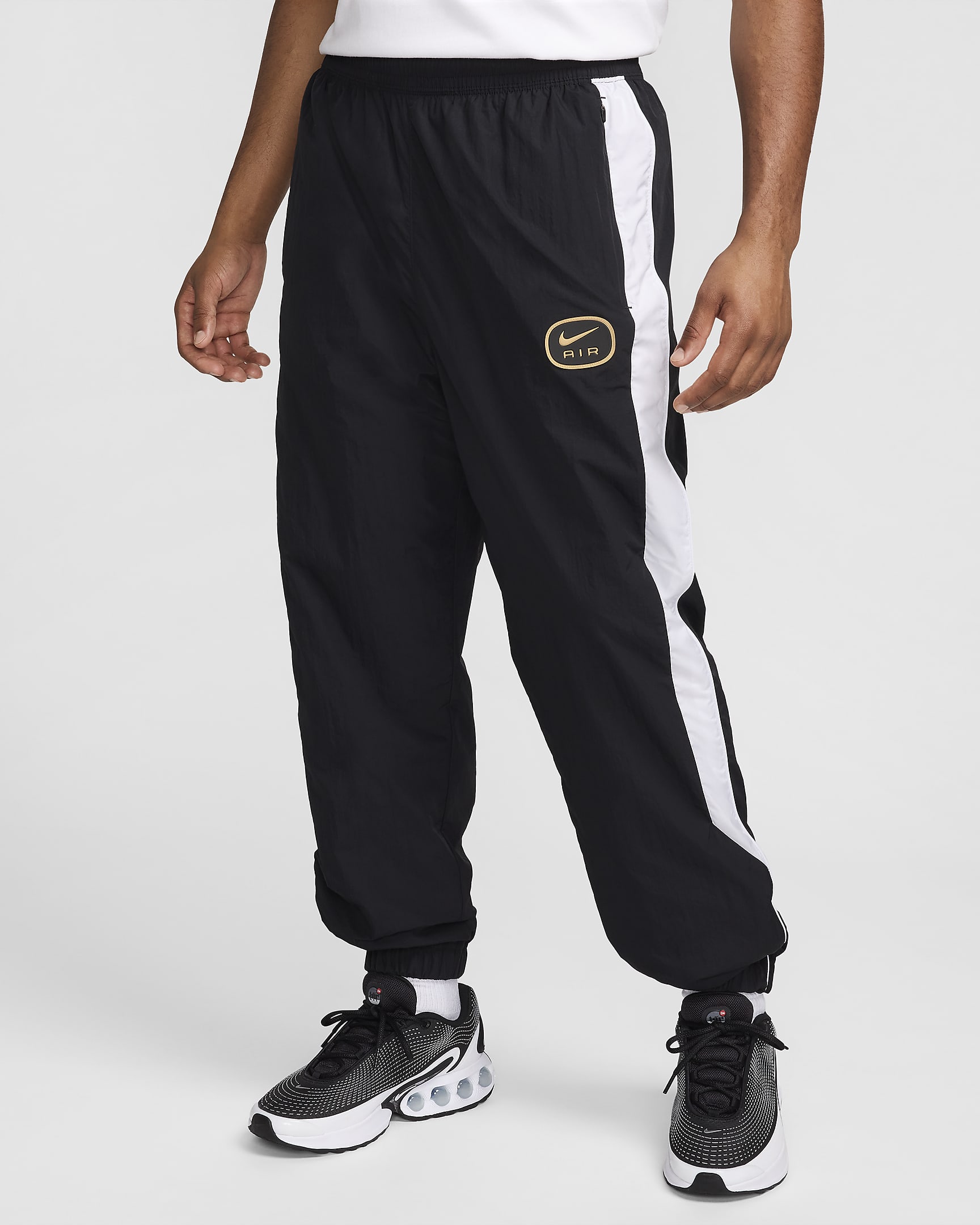 Nike Air Men's Woven Trousers - Black/White/Metallic Gold