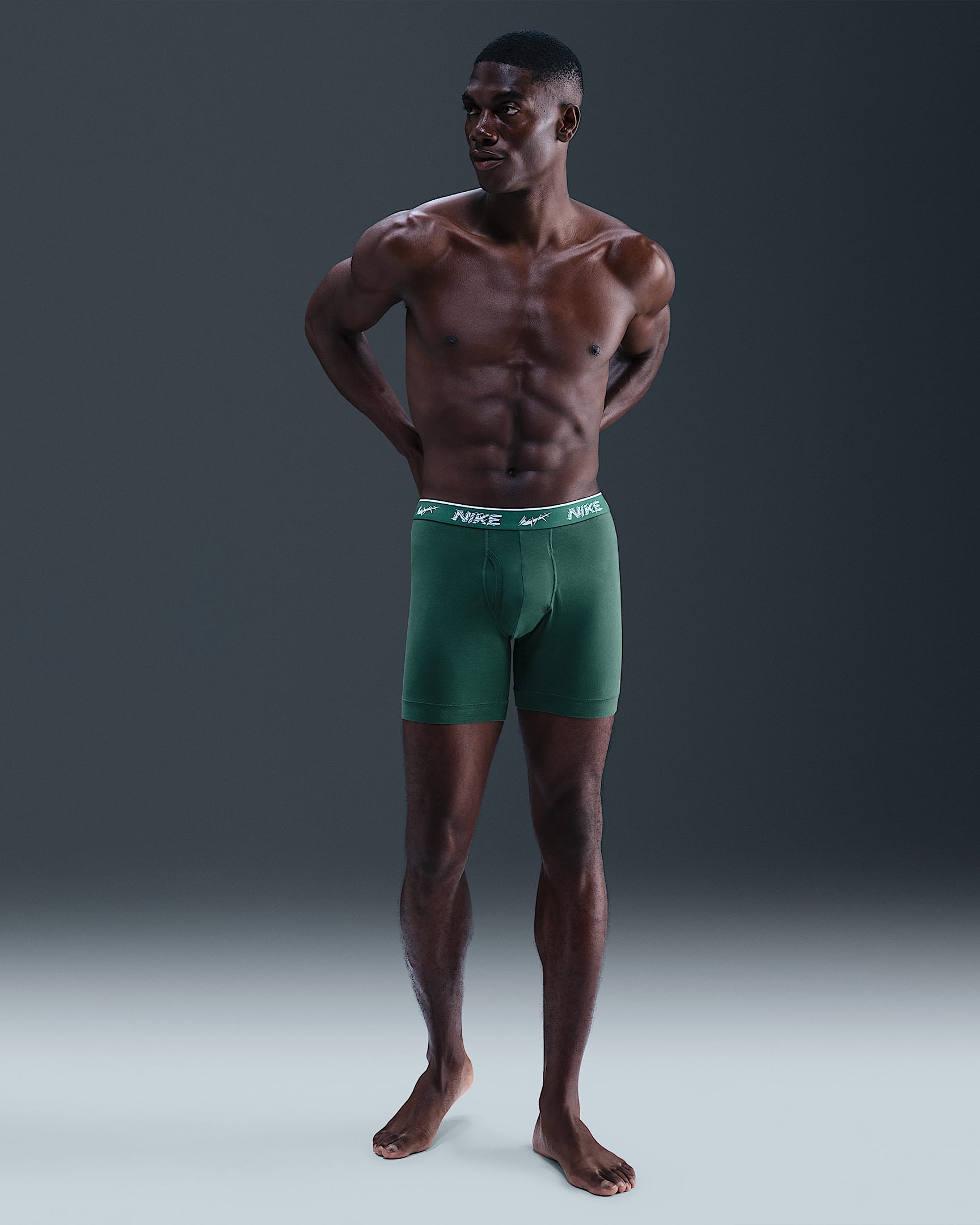 Nike Dri-FIT Essential Cotton Stretch Men's Boxer Briefs (3-Pack) - Spruce