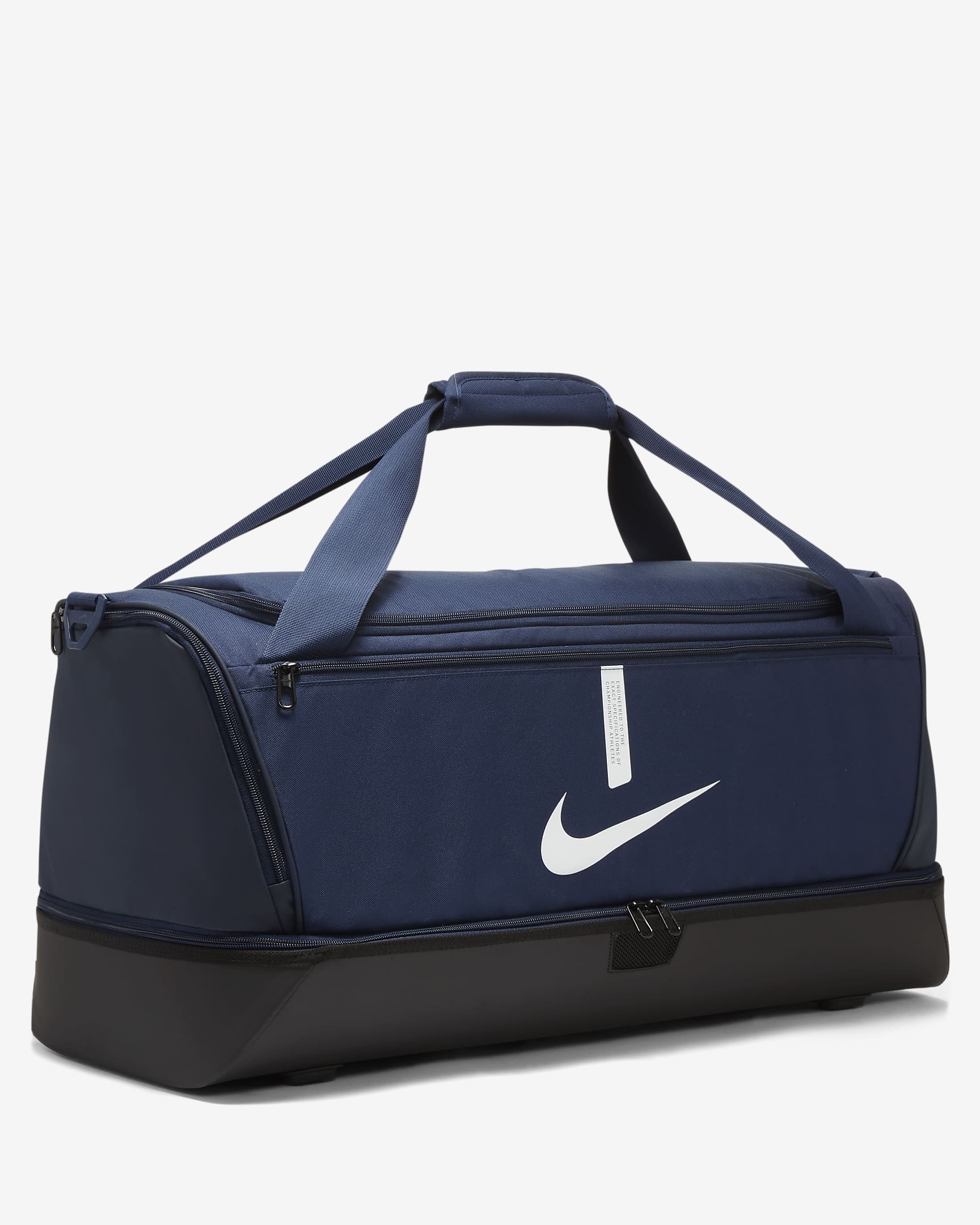 Nike Academy Team Football Hardcase Duffel Bag (Large, 59L) - Midnight Navy/Black/White