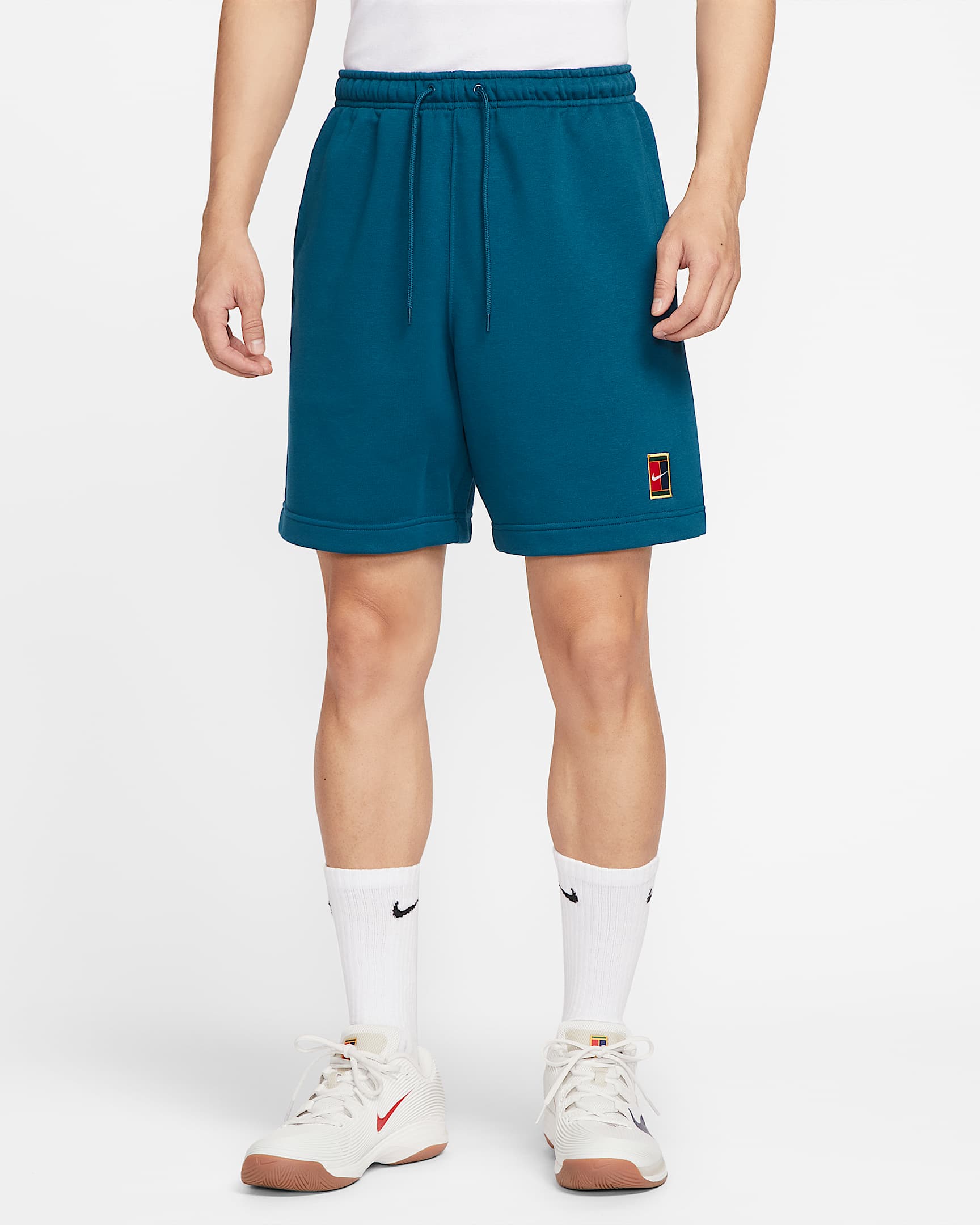 NikeCourt Heritage Men's Dri-FIT Fleece Tennis Shorts - Blue Force
