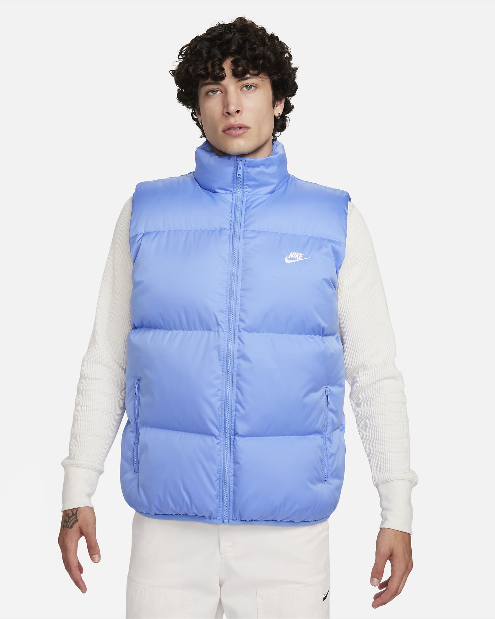 Nike Sportswear Club PrimaLoft® wasserabweisende Puffer-Weste für Herren - Polar/Weiß