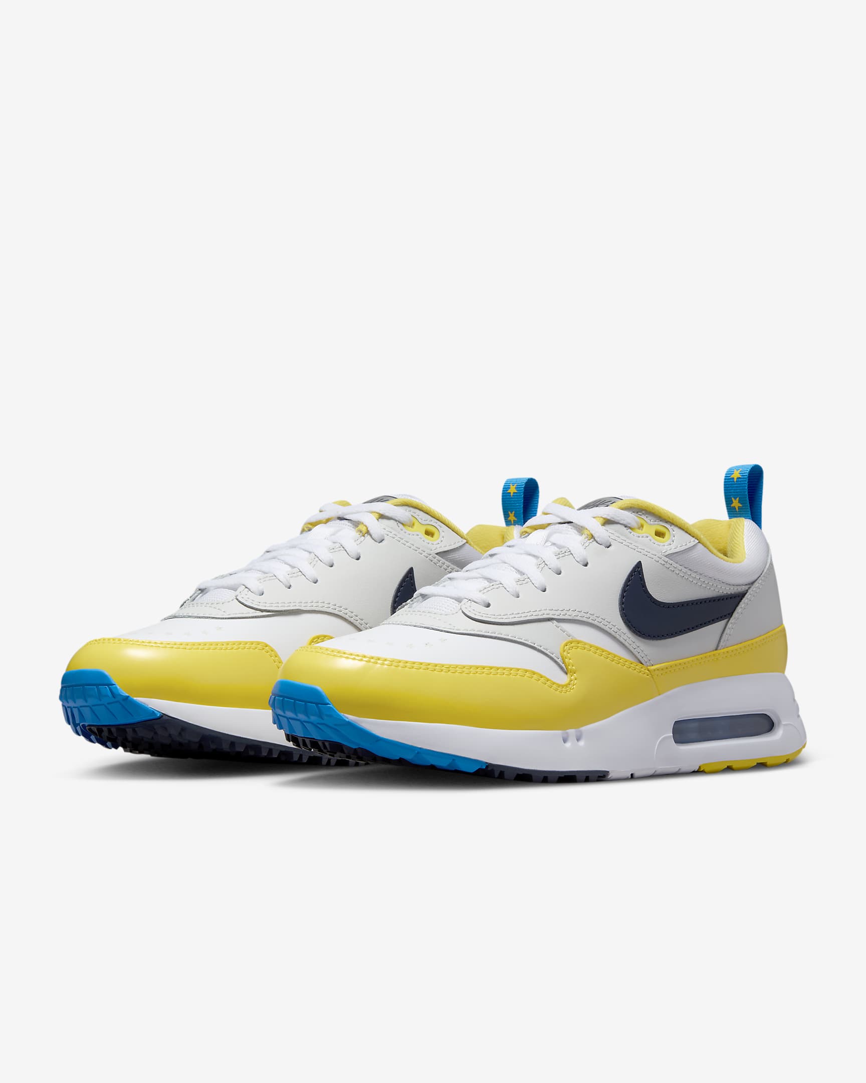 Nike Air Max 1 '86 OG G NRG Men's Golf Shoes - White/Tour Yellow/Photo Blue/Obsidian