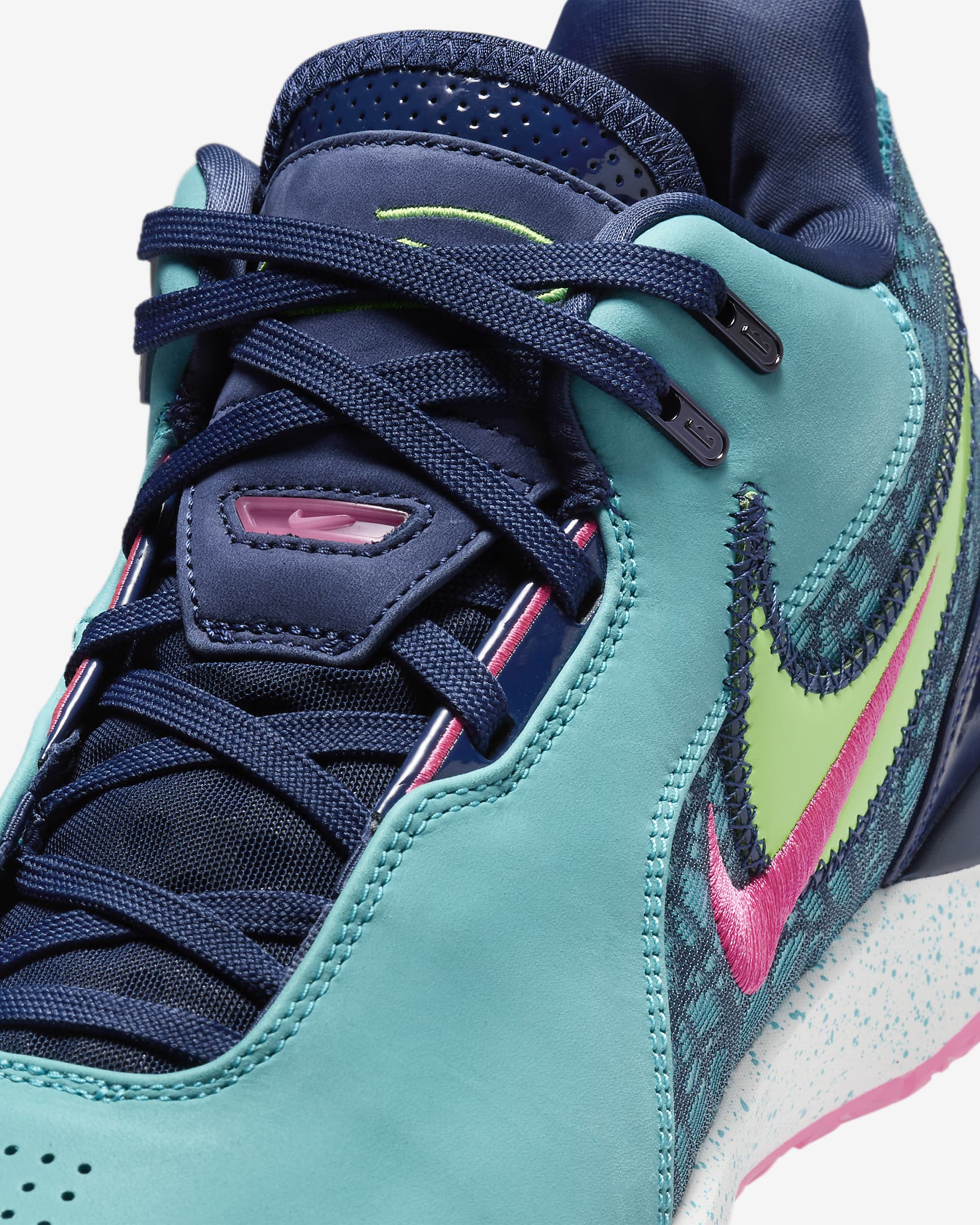 LeBron NXXT Gen AMPD Basketball Shoes - Dusty Cactus/Midnight Navy/Fierce Pink/Green Strike