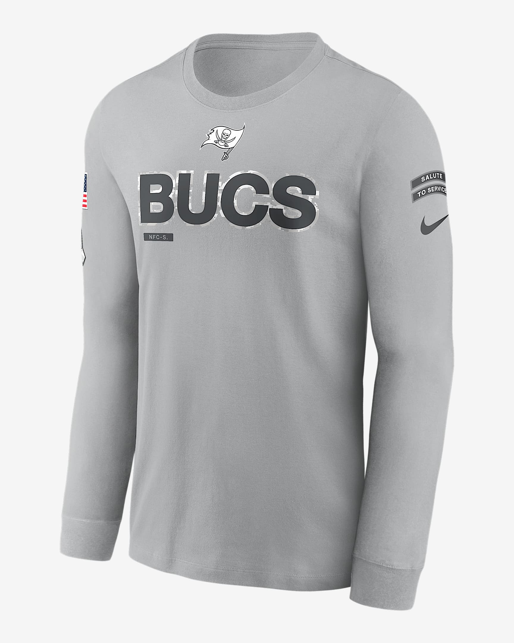 Tampa Bay Buccaneers Salute to Service Mascot Edge Legend Men's Nike NFL LongSleeve TShirt
