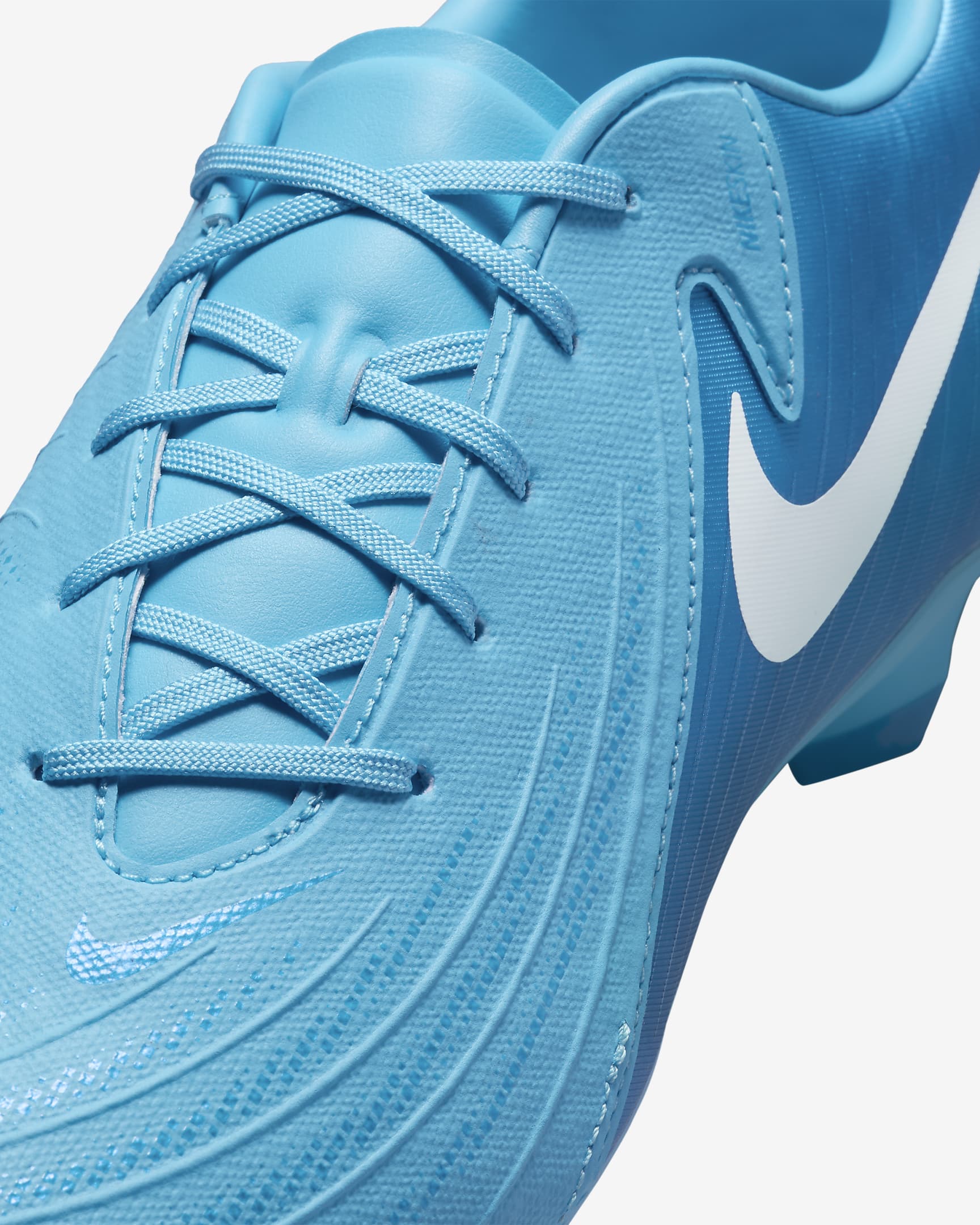 Nike Phantom GX 2 Academy MG Low-Top Soccer Cleats - Blue Fury/White