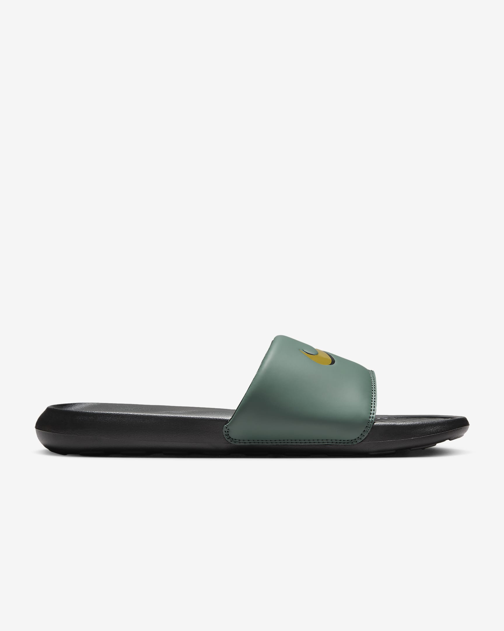 Nike Victori One Men's Slides - Black/Vintage Green/Bronzine