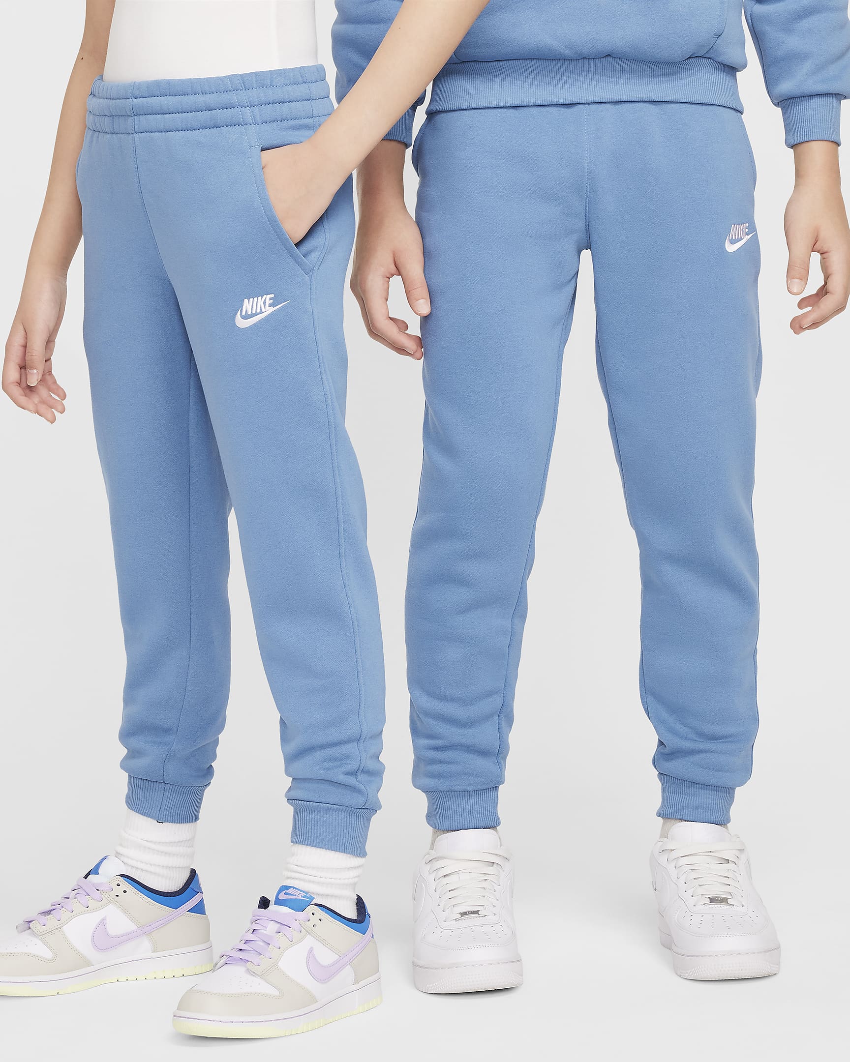 Pantaloni jogger Nike Sportswear Club Fleece – Ragazzi - Aegean Storm/Bianco