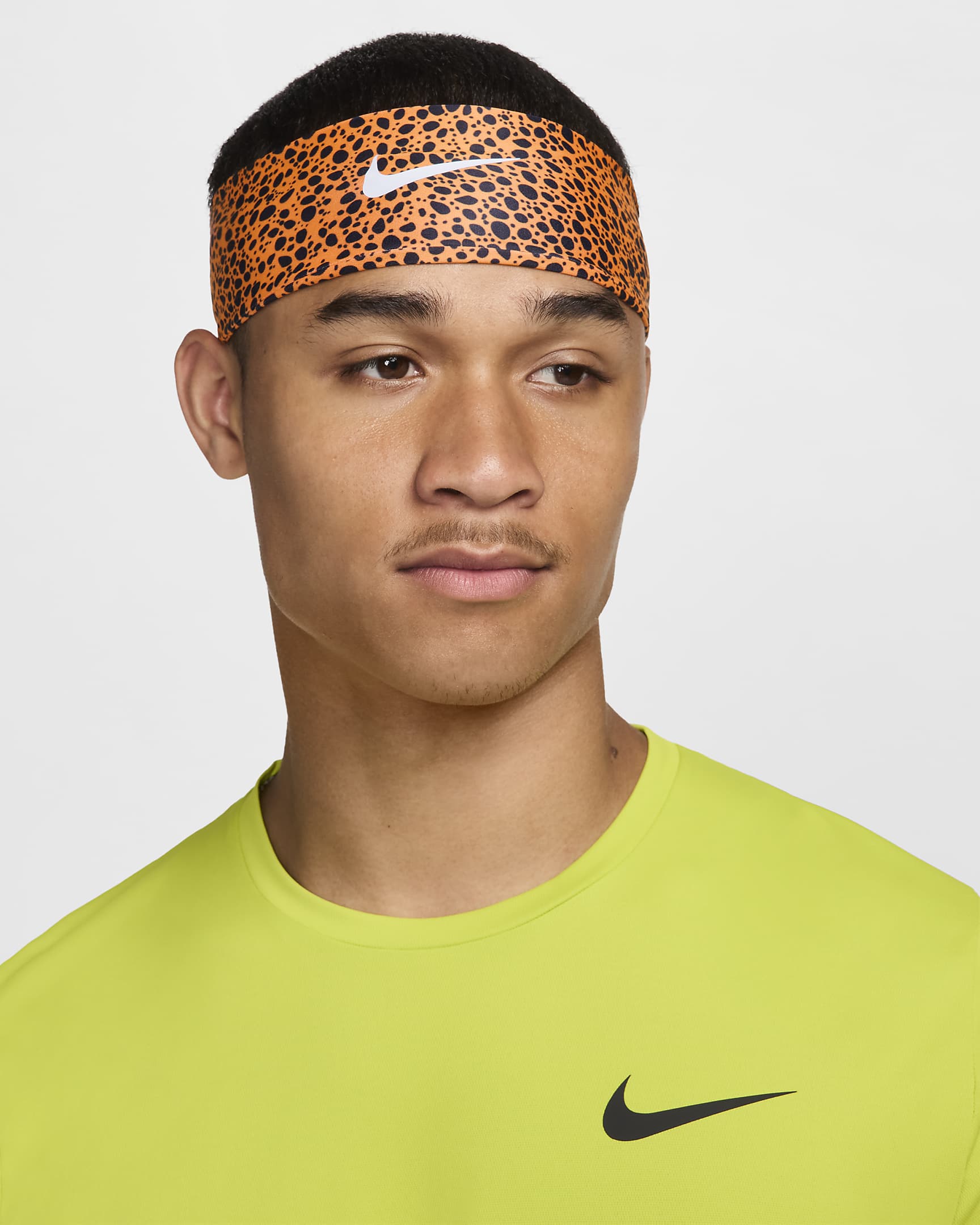 Nike Fury Printed Headband - Total Orange/Dark Obsidian/Football Grey