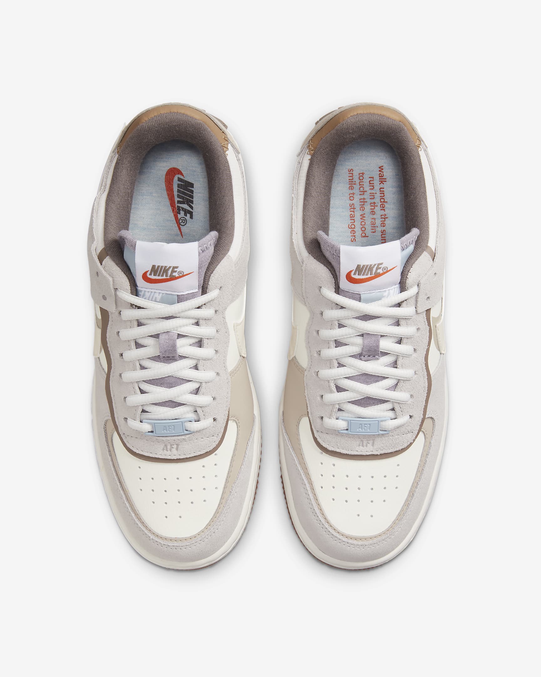 Nike Air Force 1 Shadow-sko til kvinder - Sail/Sail/Grey Fog/Pale Ivory