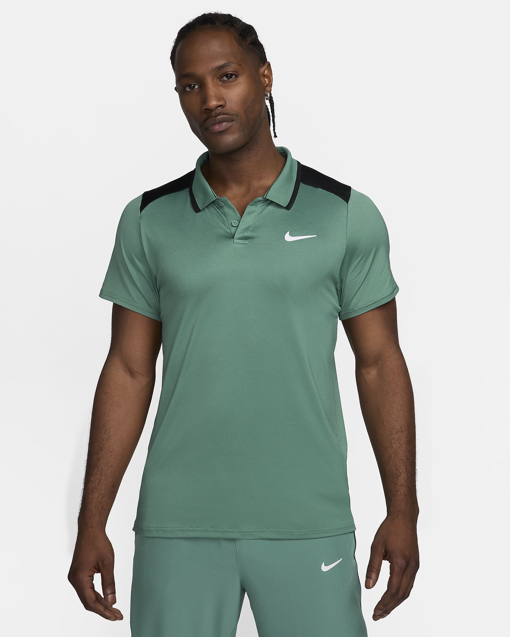NikeCourt Advantage Men's Tennis Polo - Bicoastal/Black/White