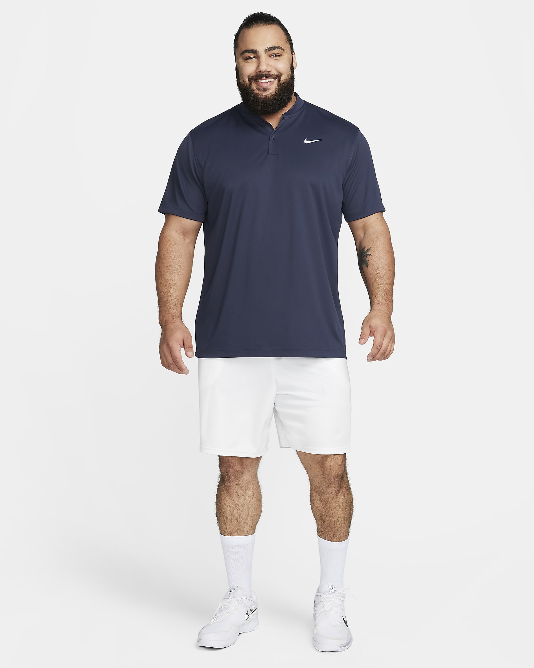 NikeCourt Dri-FIT Men's Tennis Blade Polo - Obsidian/White