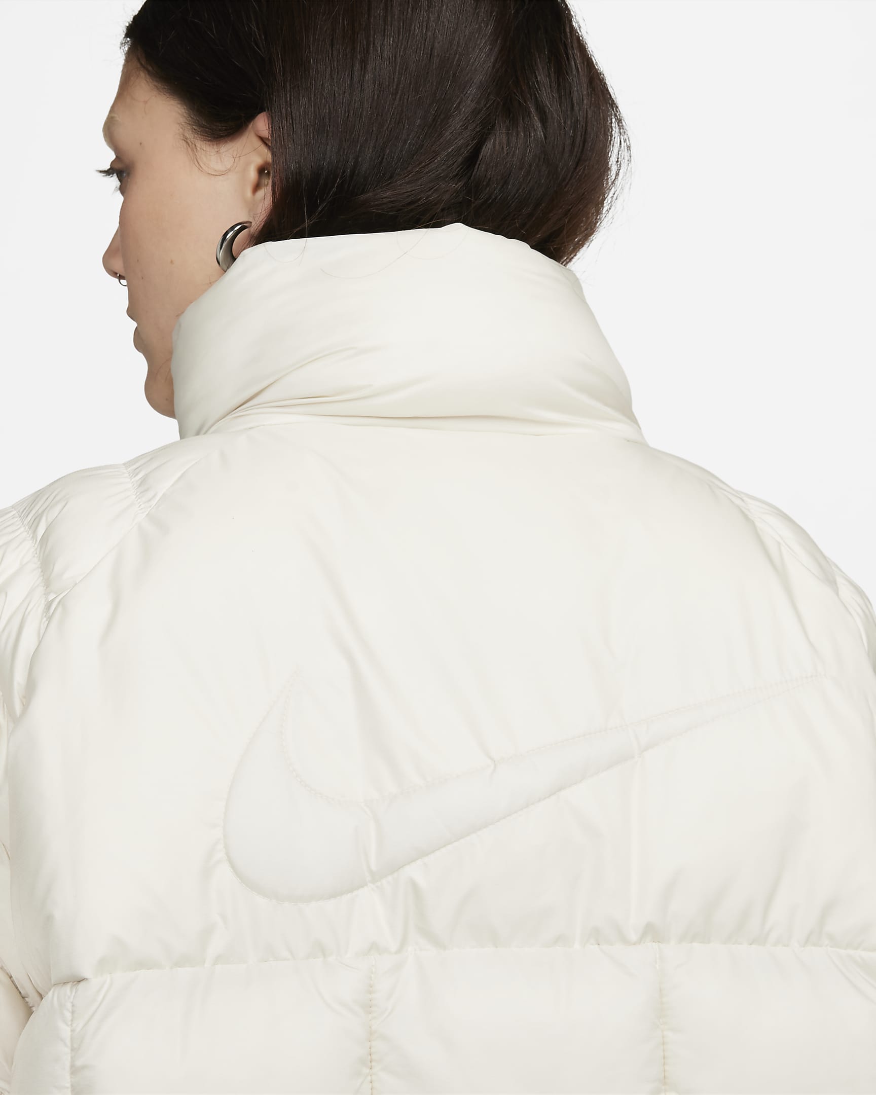 Nike Sportswear Swoosh Puffer PrimaLoft® Women's Therma-FIT Oversized Parka - Light Orewood Brown/White