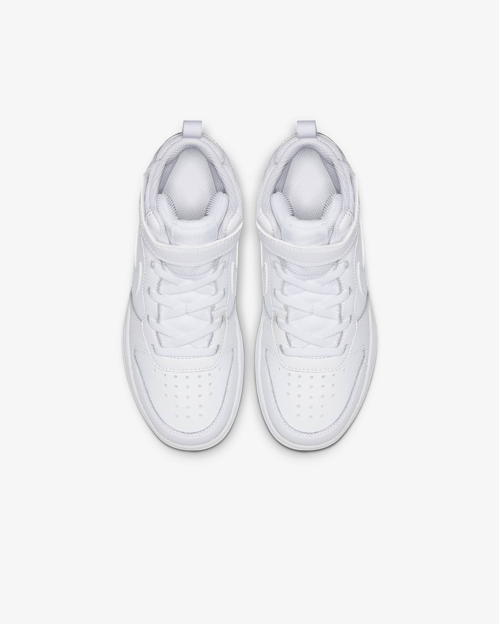 Tenis para niños de preescolar Nike Court Borough Mid 2 - Blanco/Blanco/Blanco