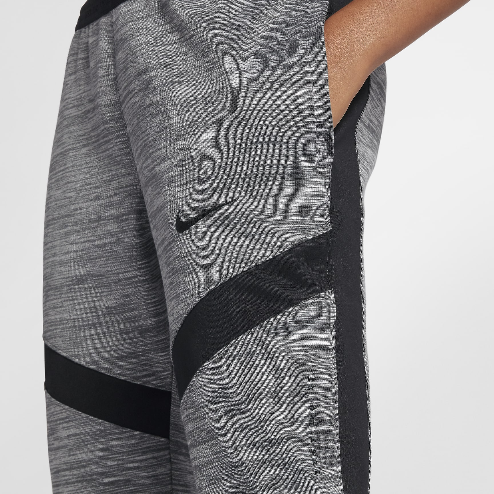 black and grey nike pants