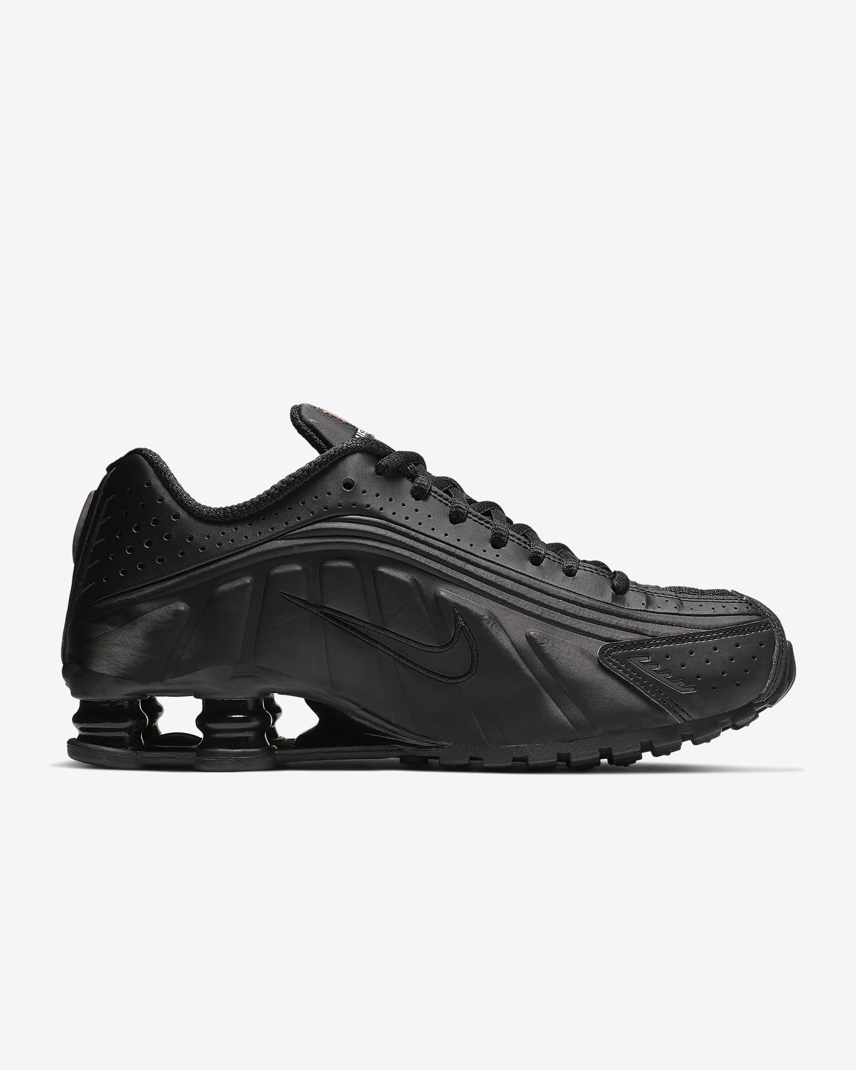 Nike Shox R4 Shoes - Black/Black/Max Orange/Black