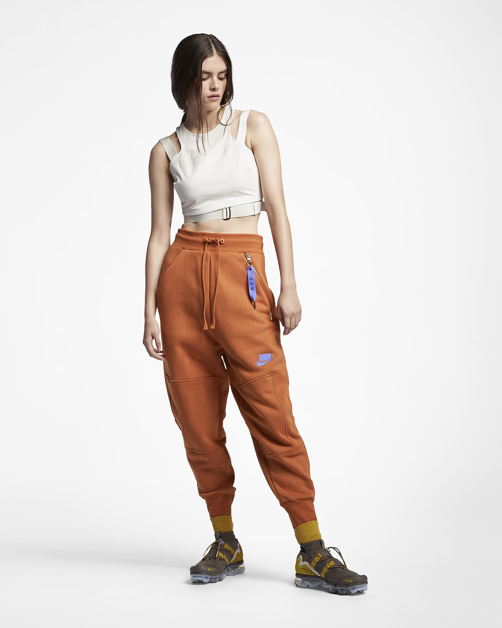 Nike Sportswear NSW Women's Fleece Joggers - Dark Russet/Dark Russet/Dark Russet/Persian Violet