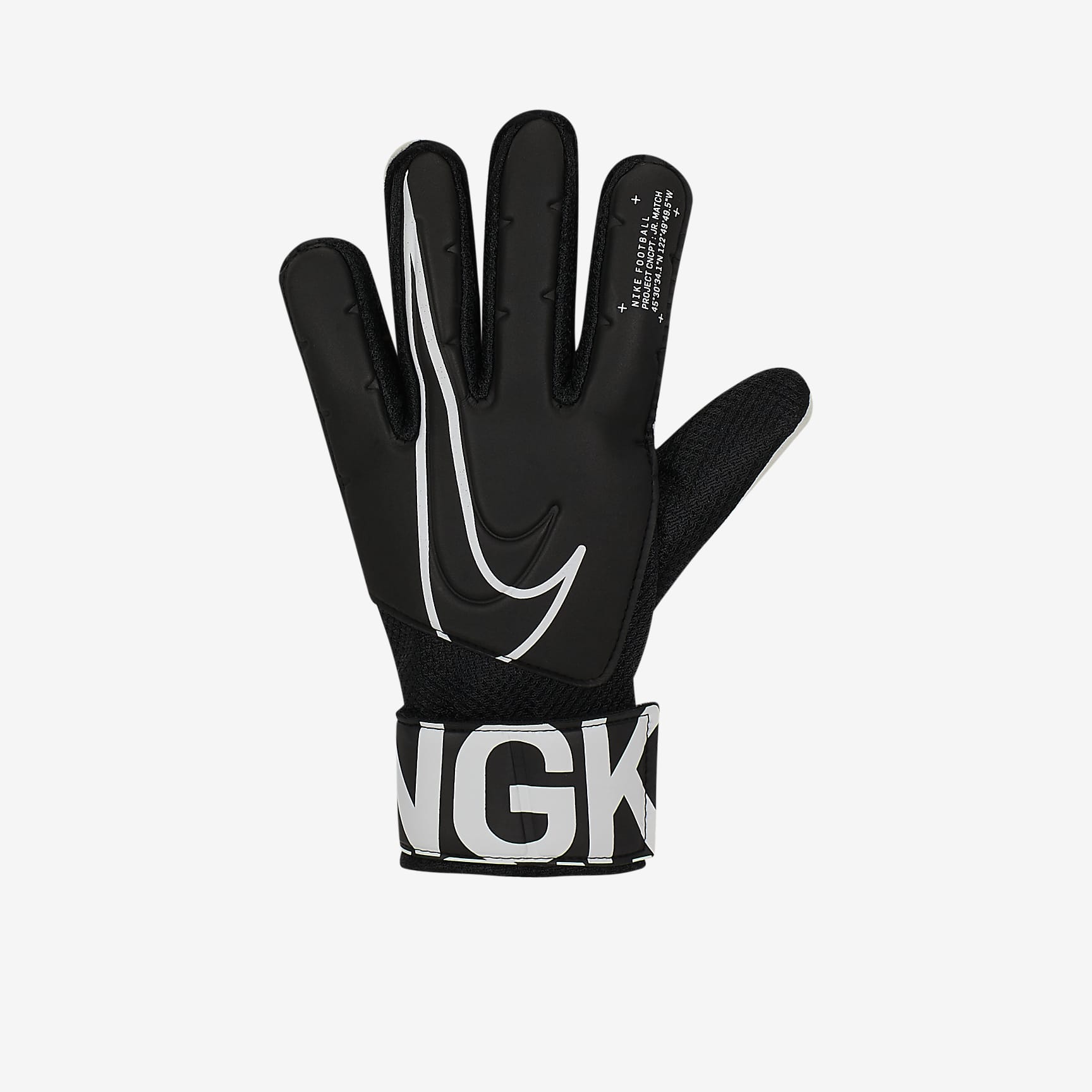 Nike Jr. Match Goalkeeper Kids' Soccer Gloves - Black/White