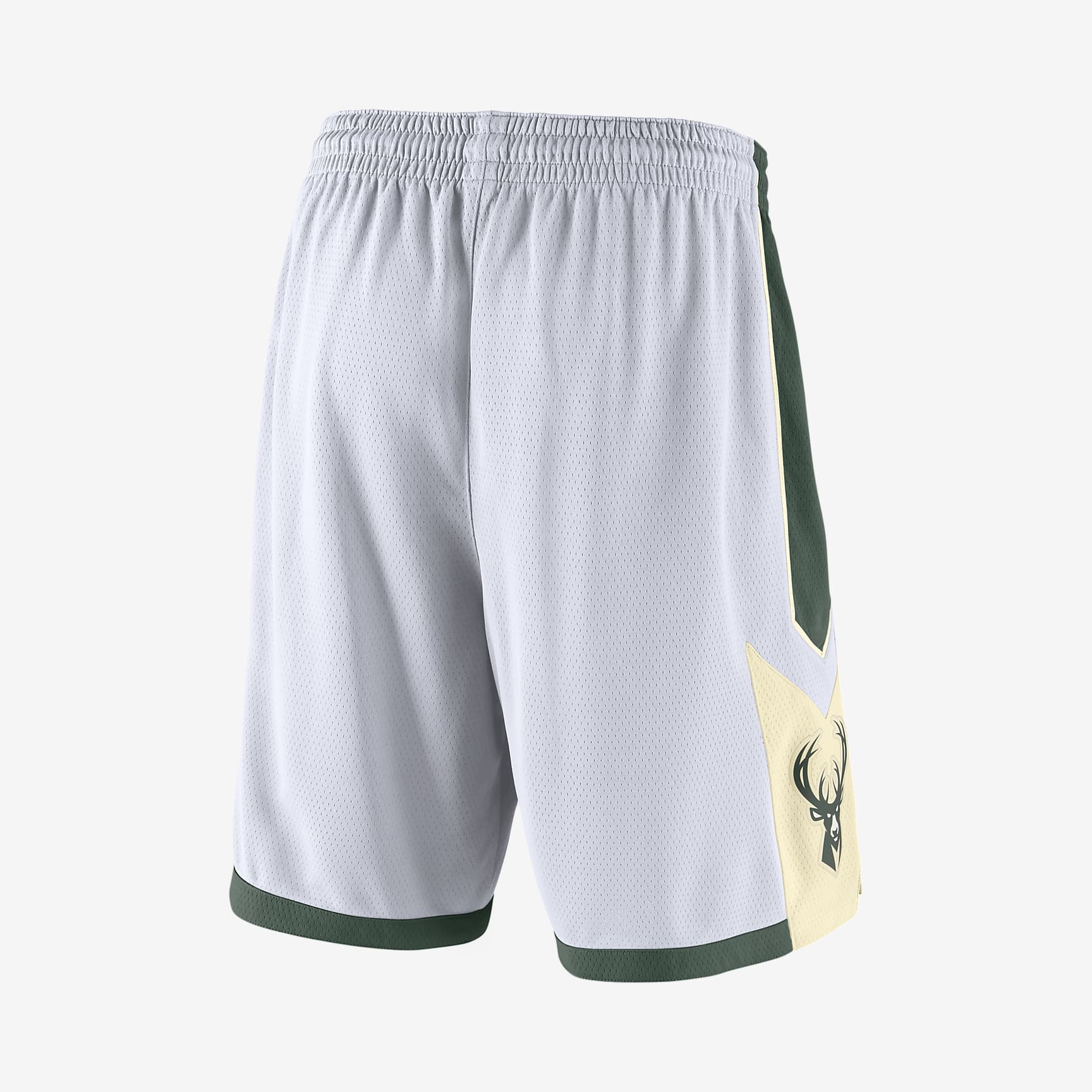 Milwaukee Bucks Nike NBA Swingman Shorts für Herren - Weiß/Fir/Flat Opal/Fir