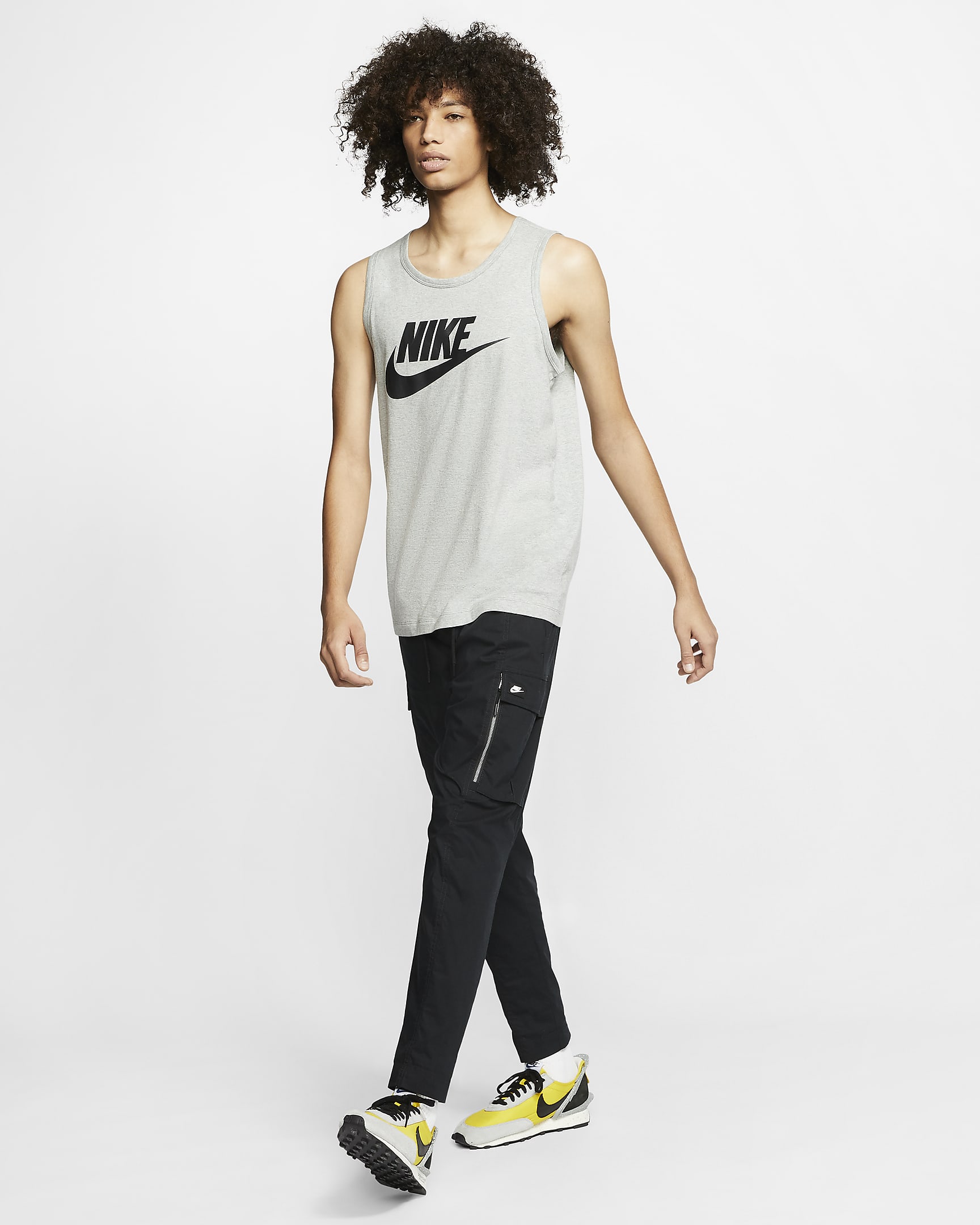 Nike Sportswear Men's Tank - Dark Grey Heather/Black