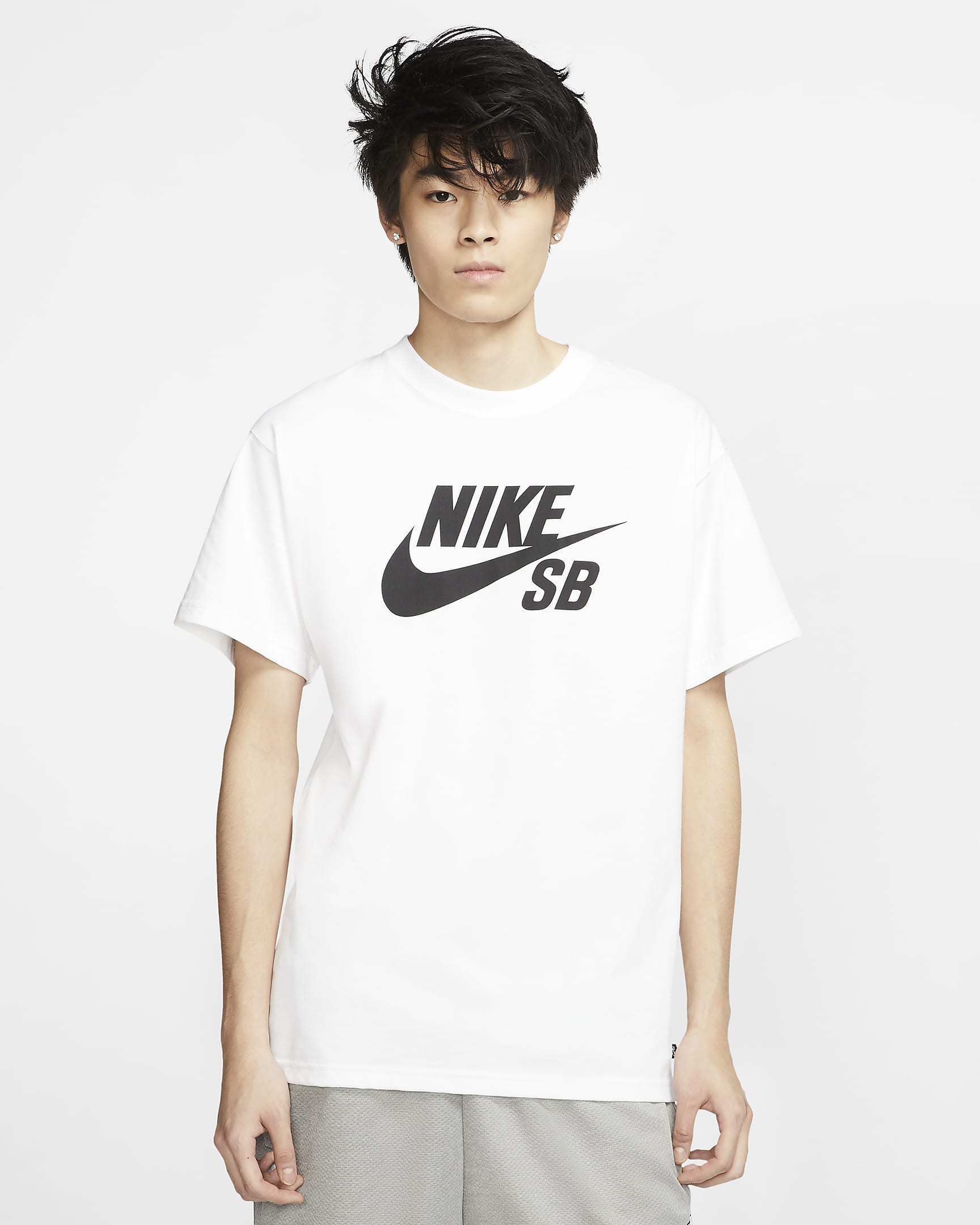 Nike SB Logo Skate T-Shirt - White/Black