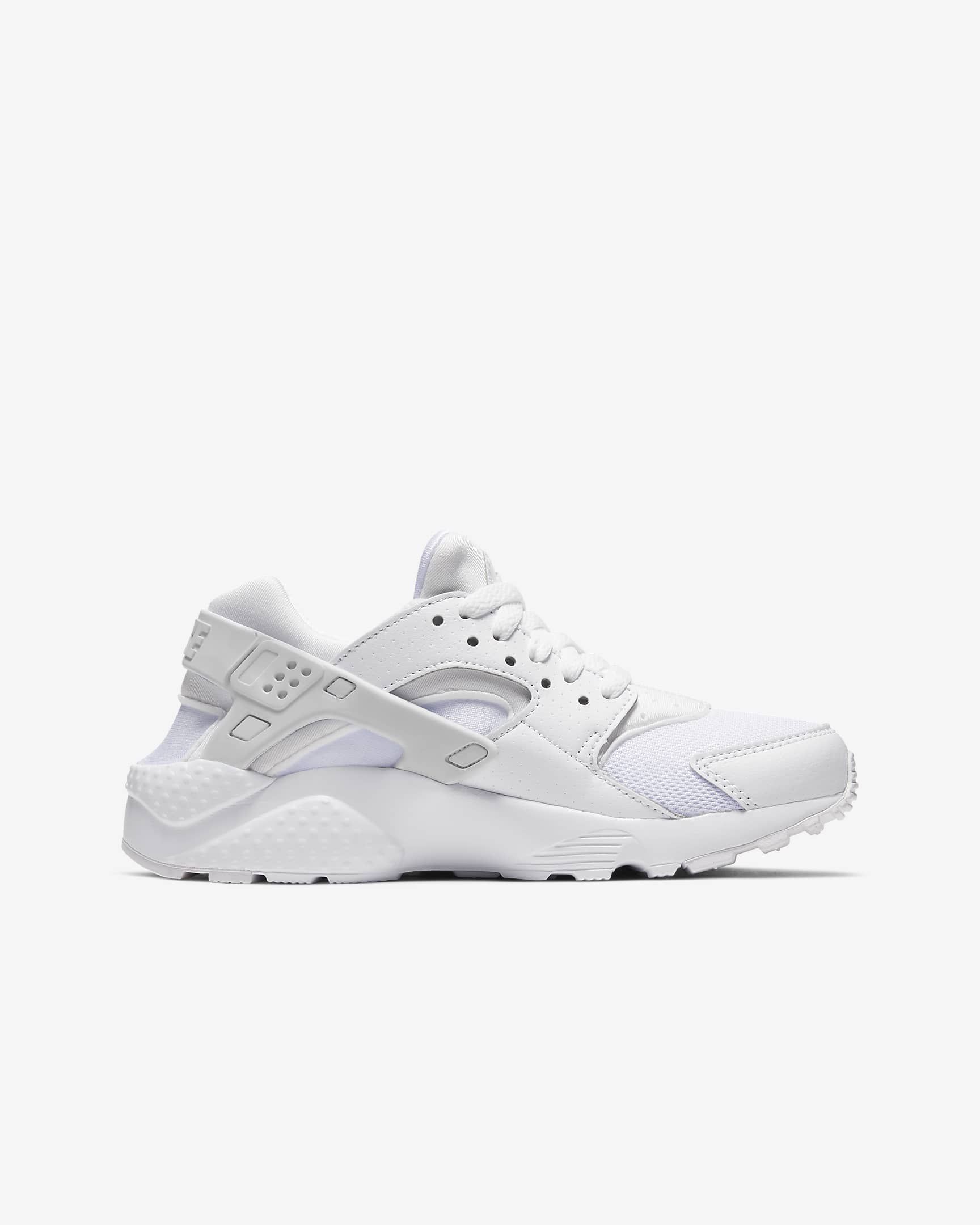 Nike Huarache Run Big Kids' Shoes - White/Pure Platinum/White