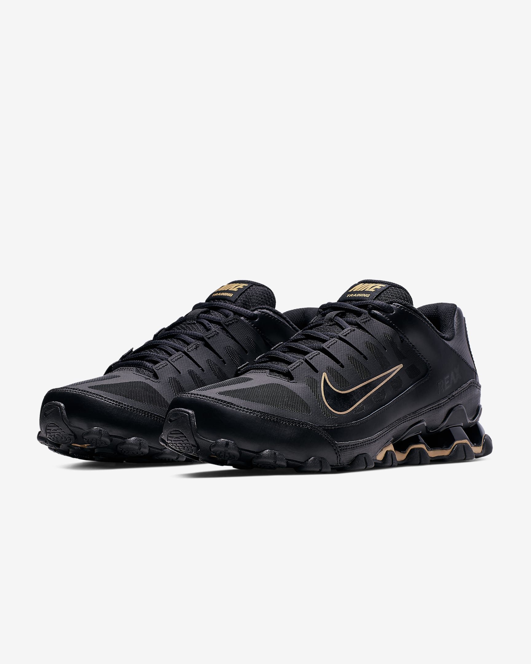 Nike Reax 8 TR Men's Workout Shoes - Black/Black/Metallic Gold