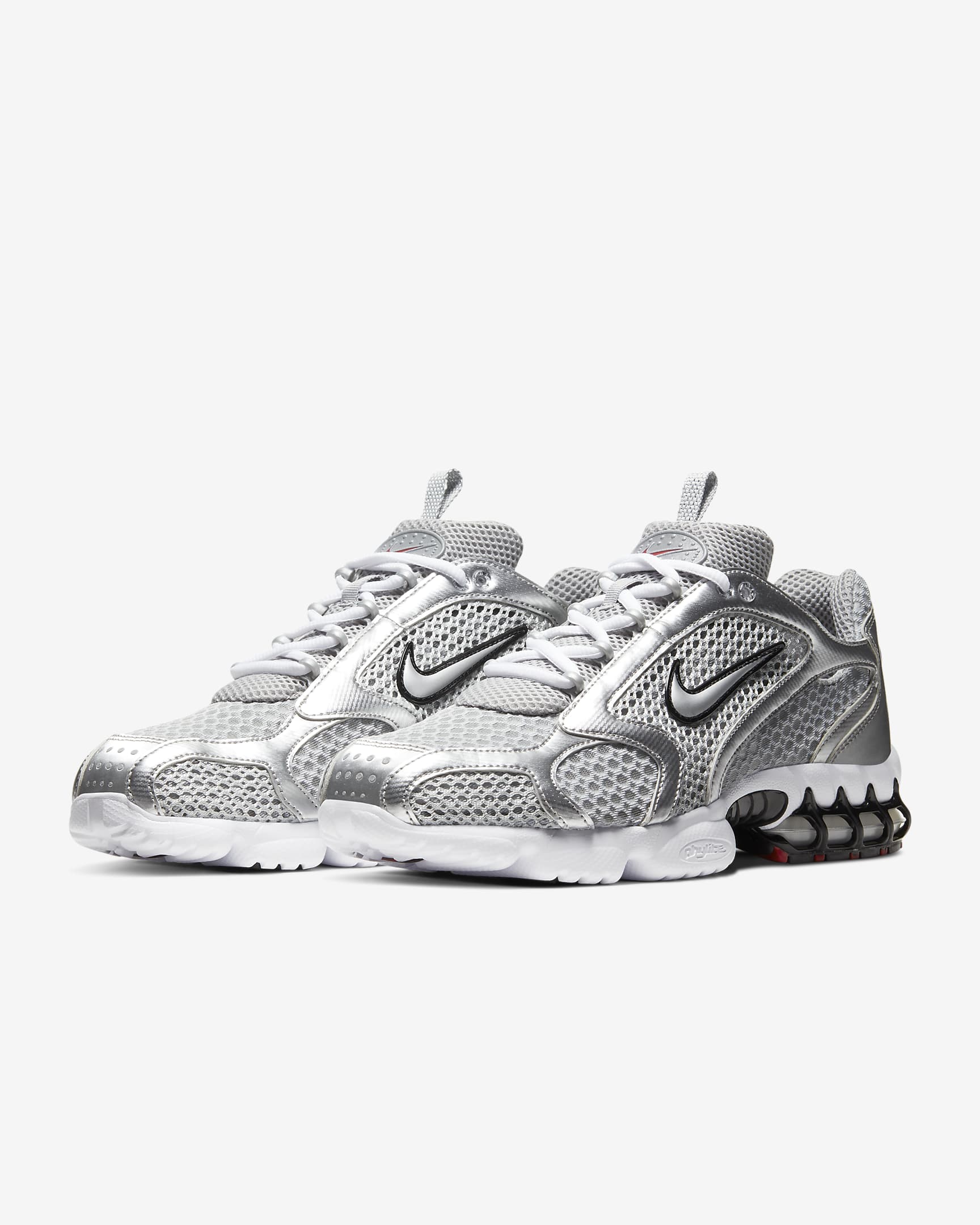 Nike Air Zoom Spiridon Cage 2 Herrenschuh - Light Sandstone/Cardinal Red/Schwarz/Metallic Silver